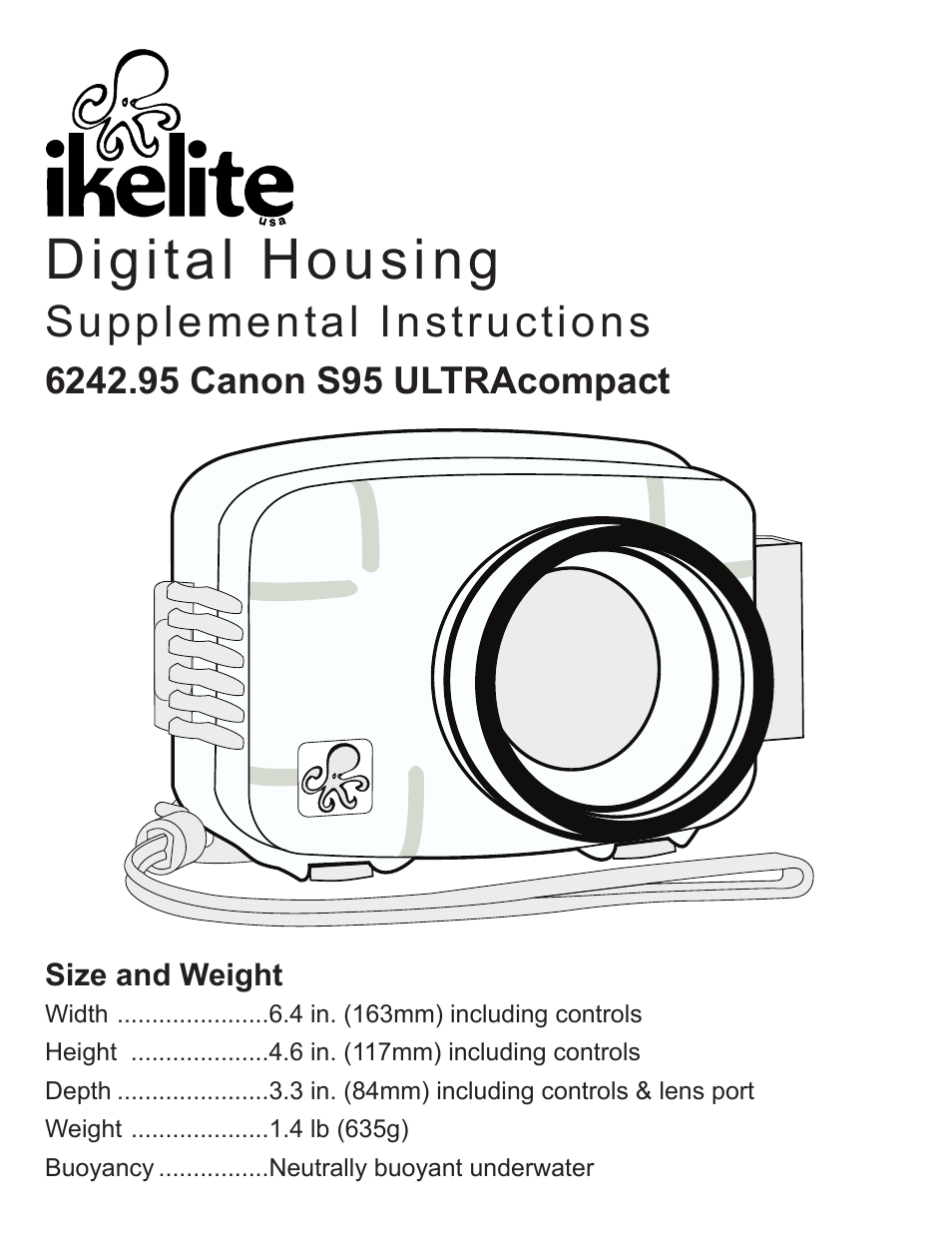 Ikelite S95 User Manual | 8 pages