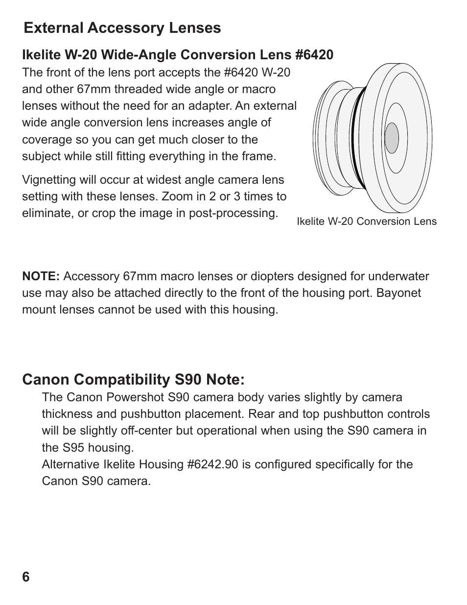 Ikelite S95 User Manual | Page 6 / 8