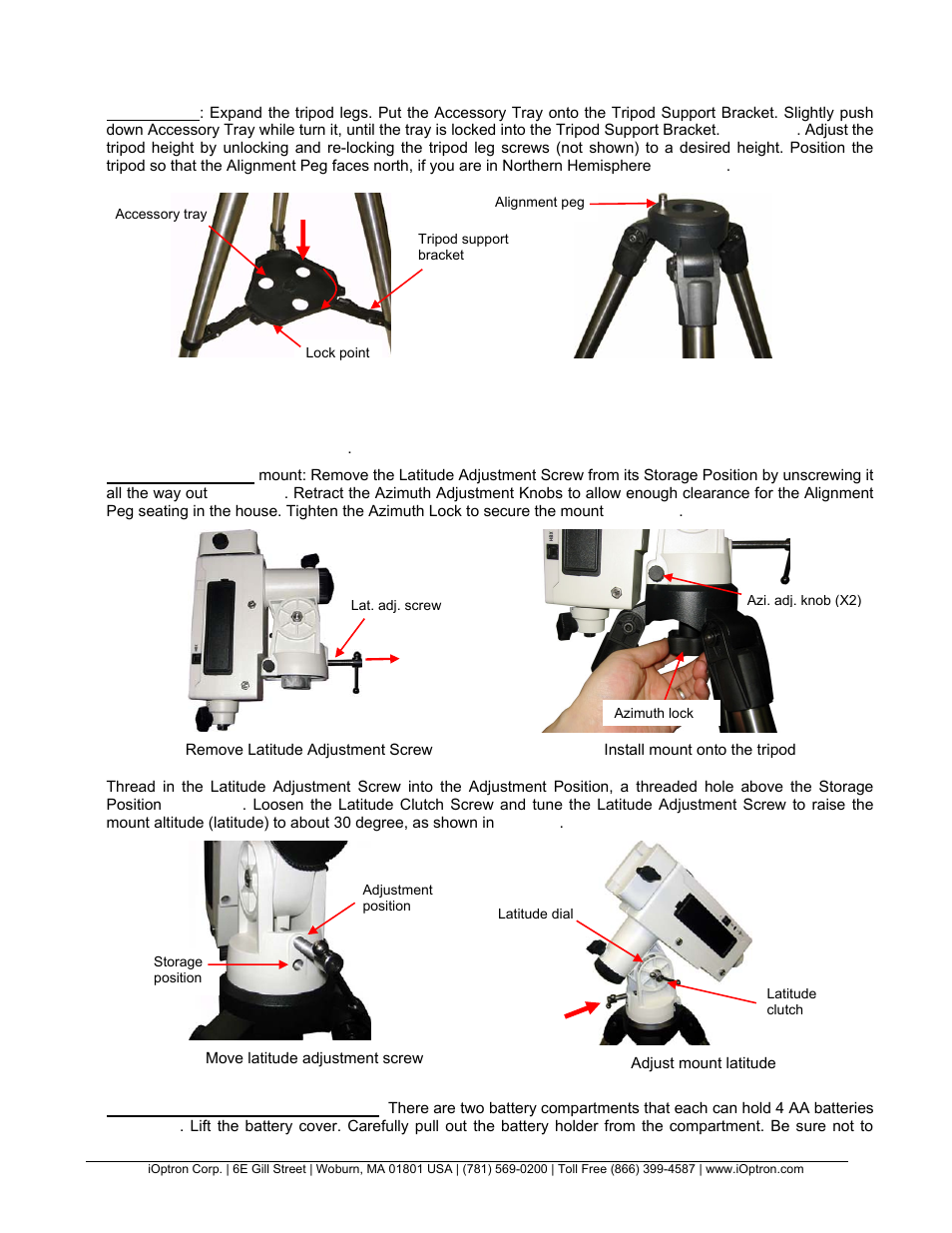 Quick setup | iOptron GO2NOVA 3100 User Manual | Page 2 / 6