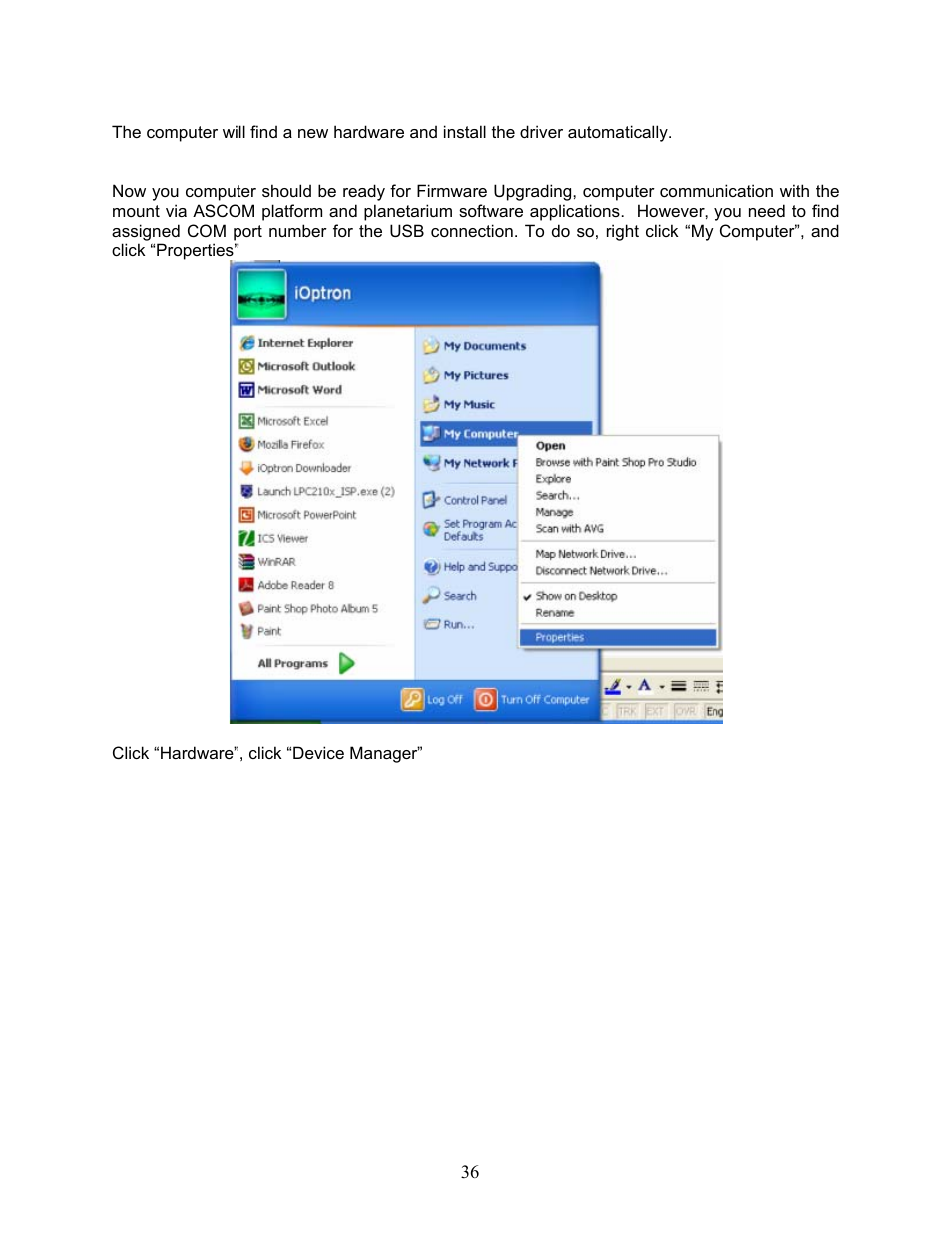iOptron SmartStar G-N114 User Manual | Page 36 / 42