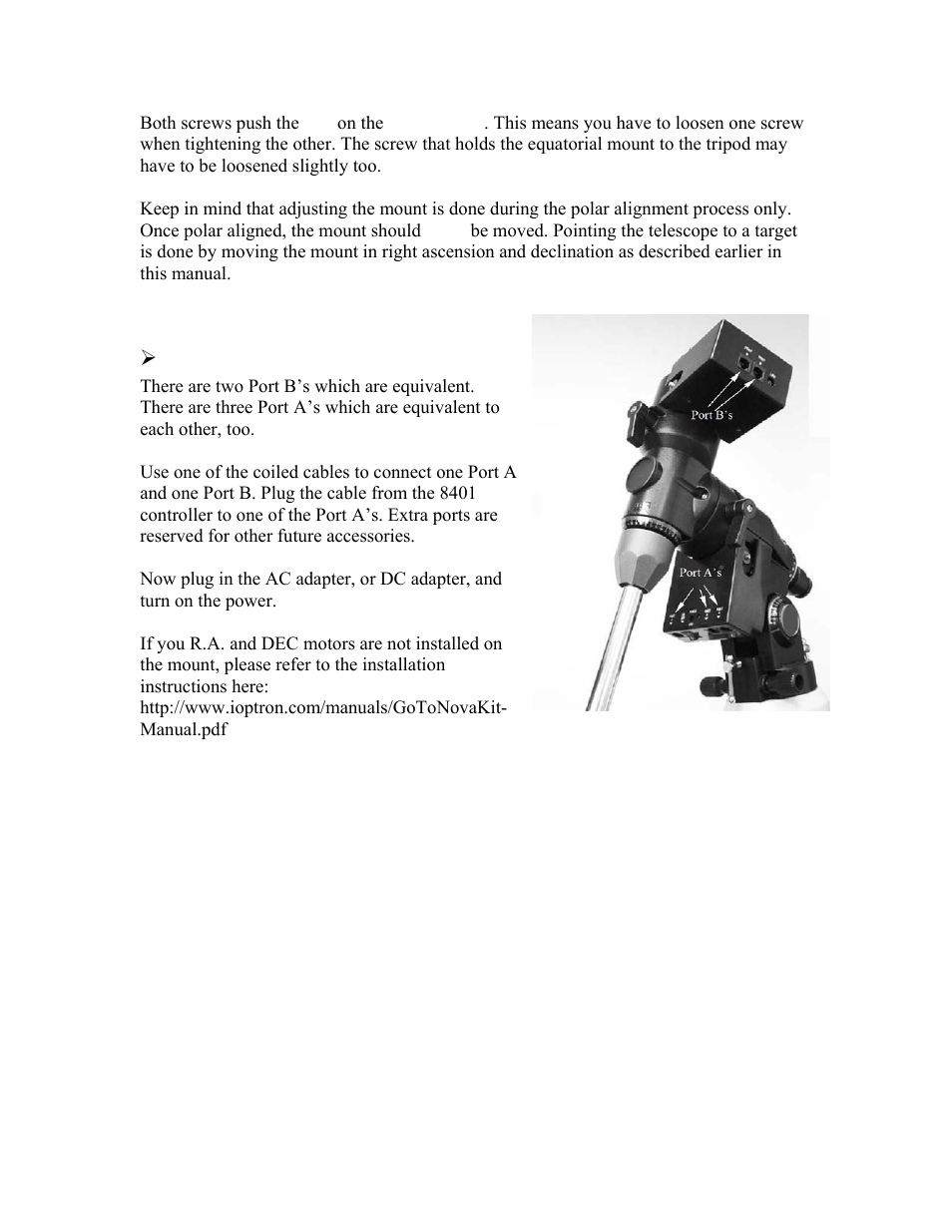 Attach the coiled cables | iOptron SmartStar -PR EQ User Manual | Page 10 / 23