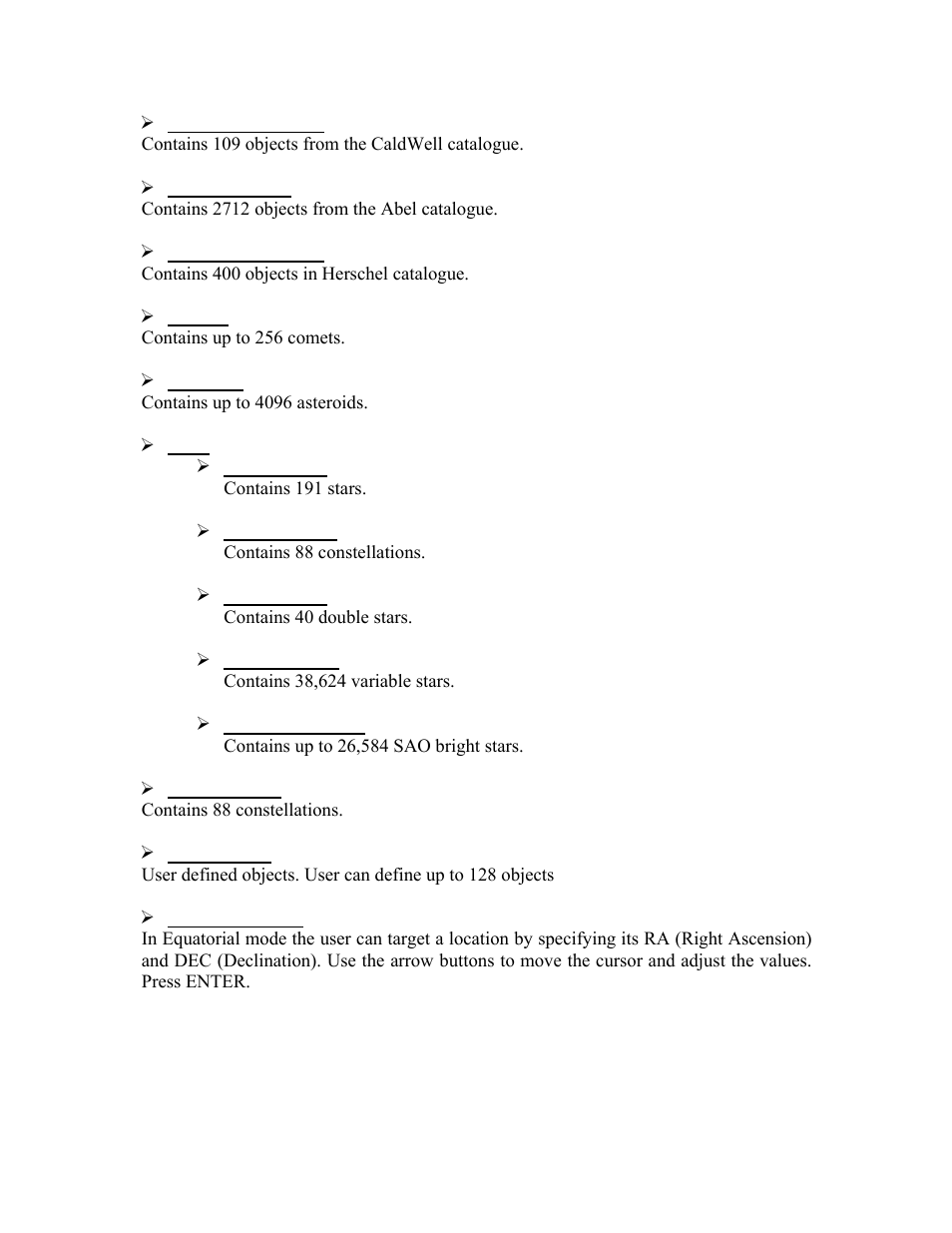 Other smartstartm pr functions | iOptron SmartStar -PR EQ User Manual | Page 20 / 23