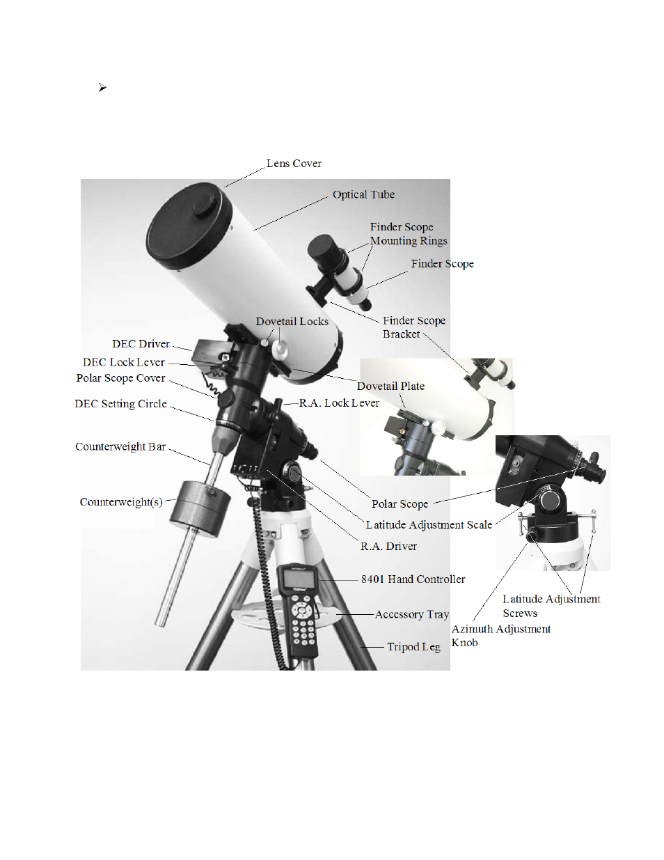 Smartstar® -pr layout (ota not included) | iOptron SmartStar -PR EQ User Manual | Page 3 / 23
