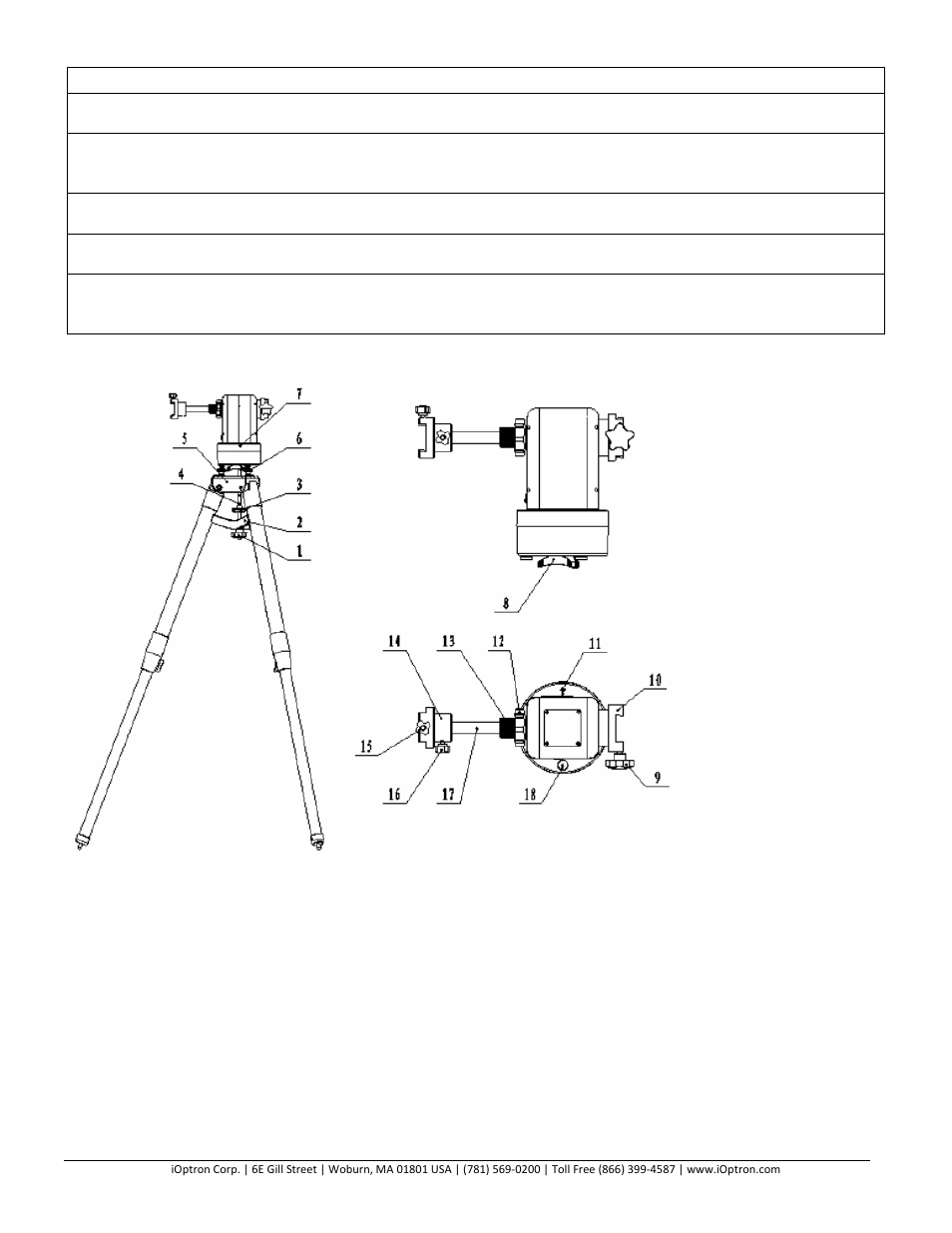 Minitower ii components | iOptron MINITOWER-II 8300-2G User Manual | Page 5 / 6