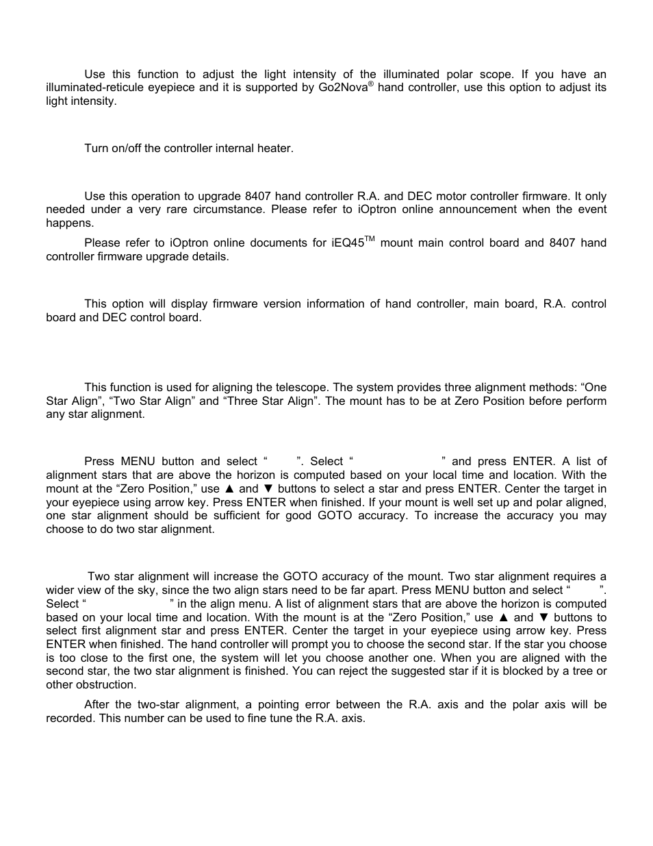 Align | iOptron SMARTSTAR IEQ45TM User Manual | Page 27 / 46