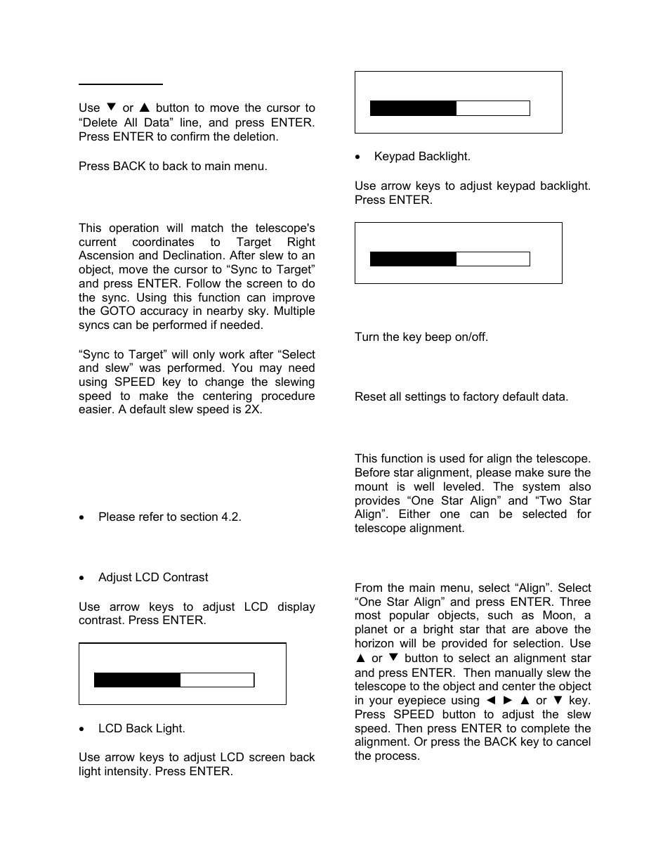 Sync to target, Set up controller, Align | iOptron SmartStar 8403 User Manual | Page 17 / 32