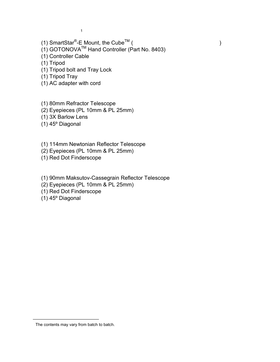 iOptron SmartStar 8403 User Manual | Page 5 / 32