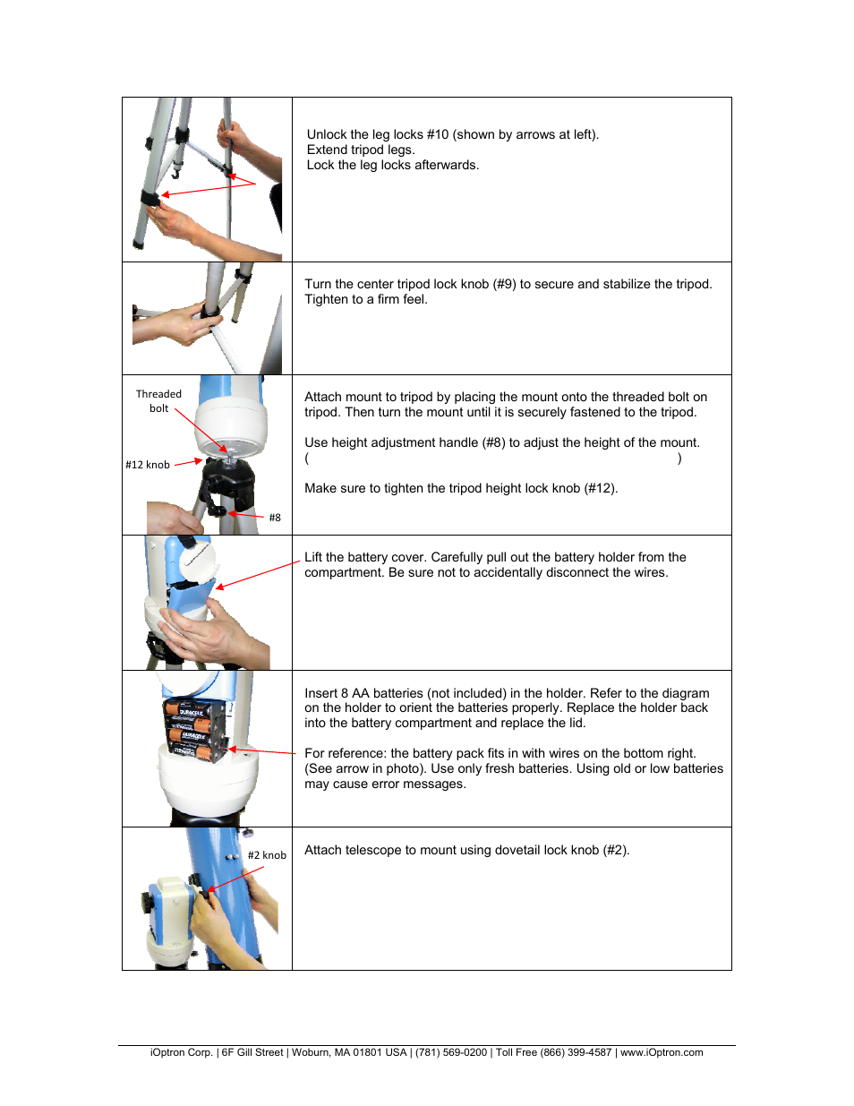 Quick start guide for | iOptron SmartStar 9803 User Manual | Page 2 / 4