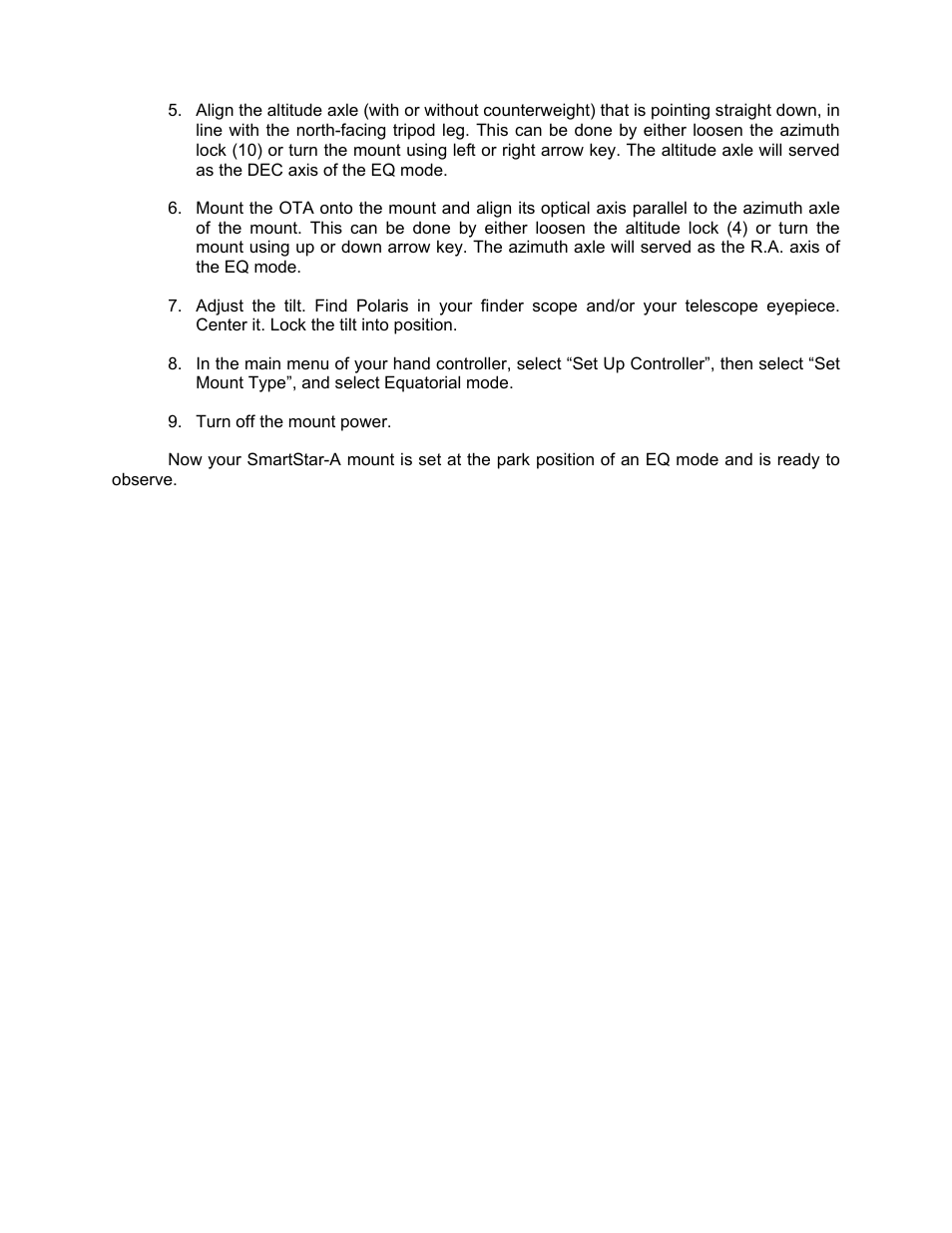 iOptron SMARTSTAR CUBE 8603 User Manual | Page 19 / 48
