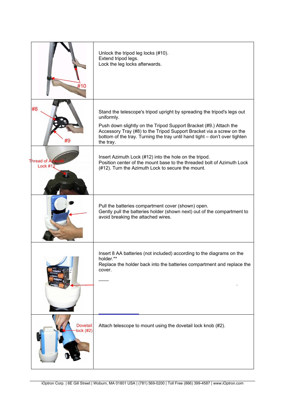 Quick start guide for | iOptron SMARTSTAR 9501-W User Manual | Page 2 / 4