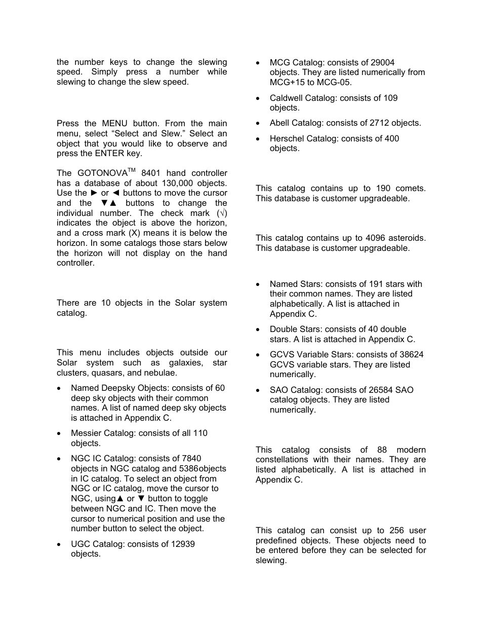 Slew to an object | iOptron SmartStar MiniTower Pro User Manual | Page 18 / 47