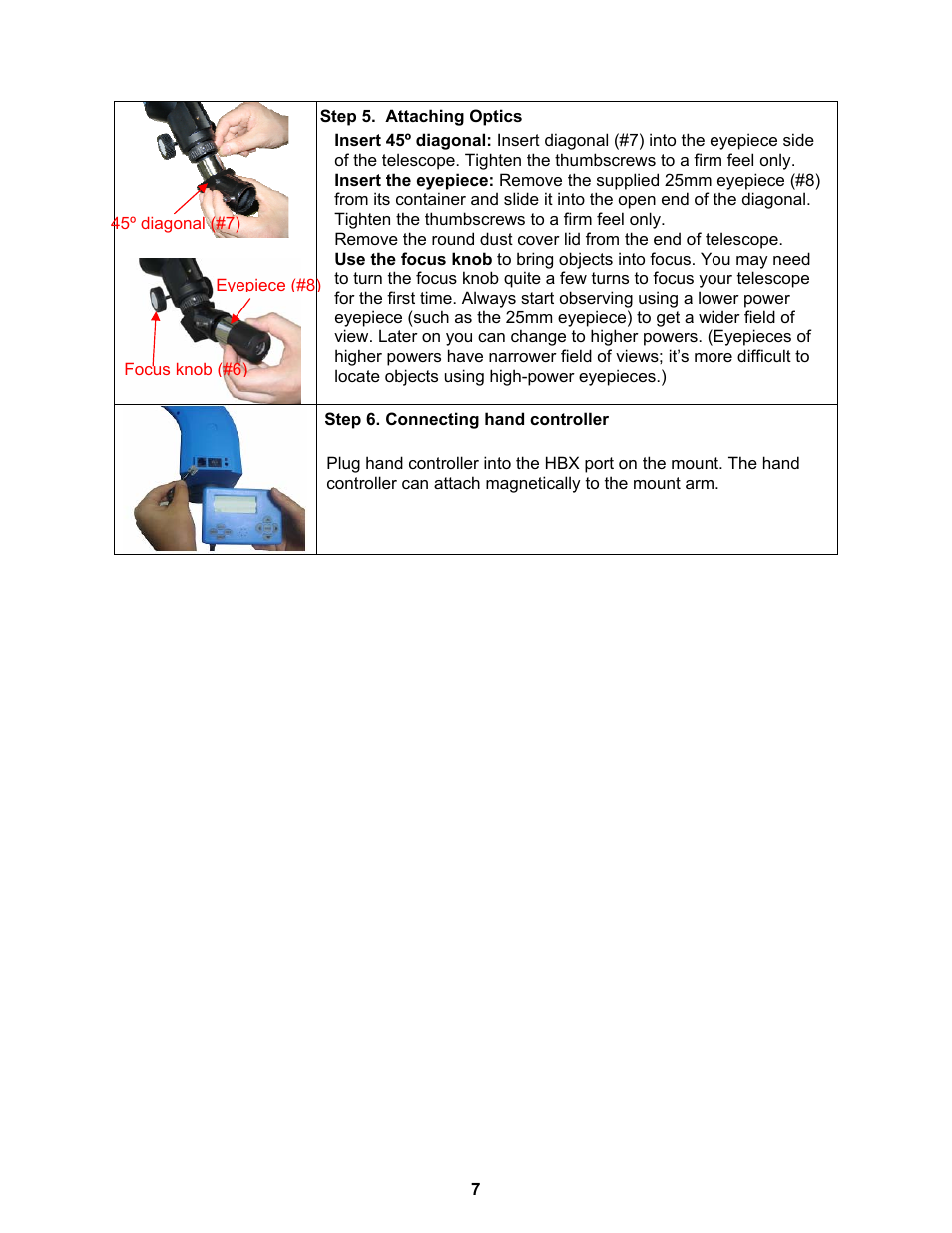 iOptron ASTROBOY 70E User Manual | Page 7 / 47