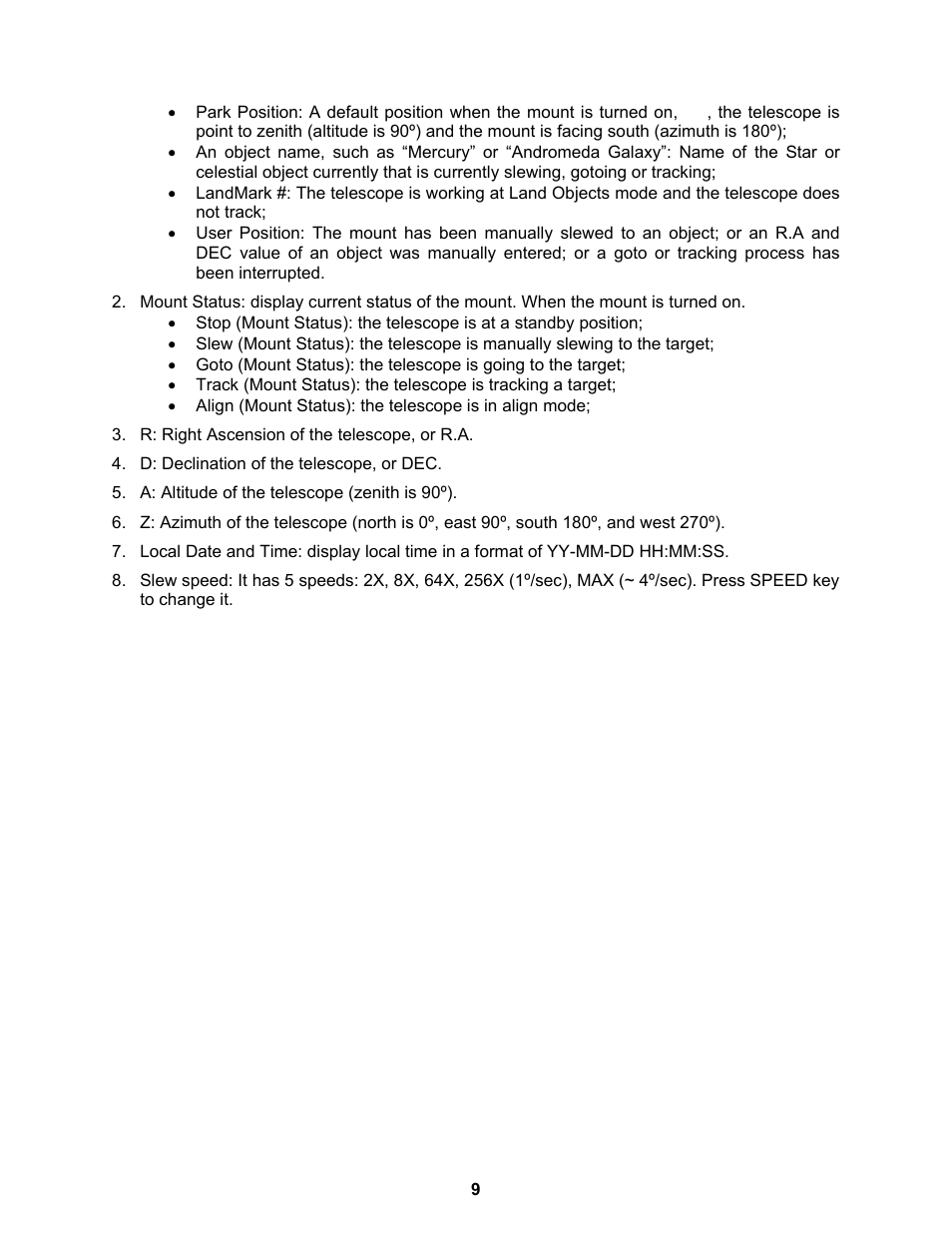 iOptron ASTROBOY 70E User Manual | Page 9 / 47