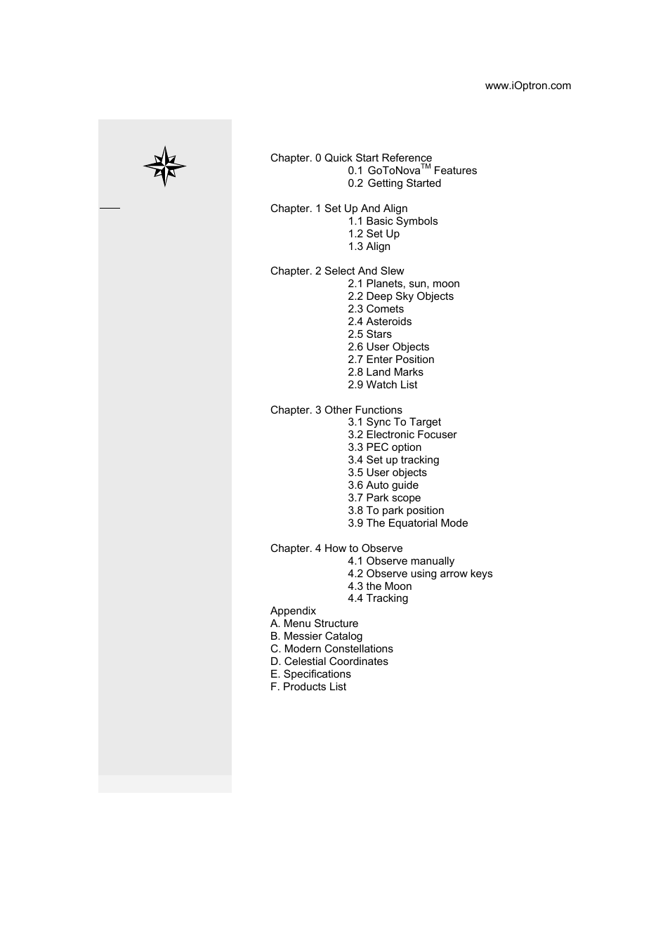 iOptron GoToNova 8401 User Manual | Page 3 / 35