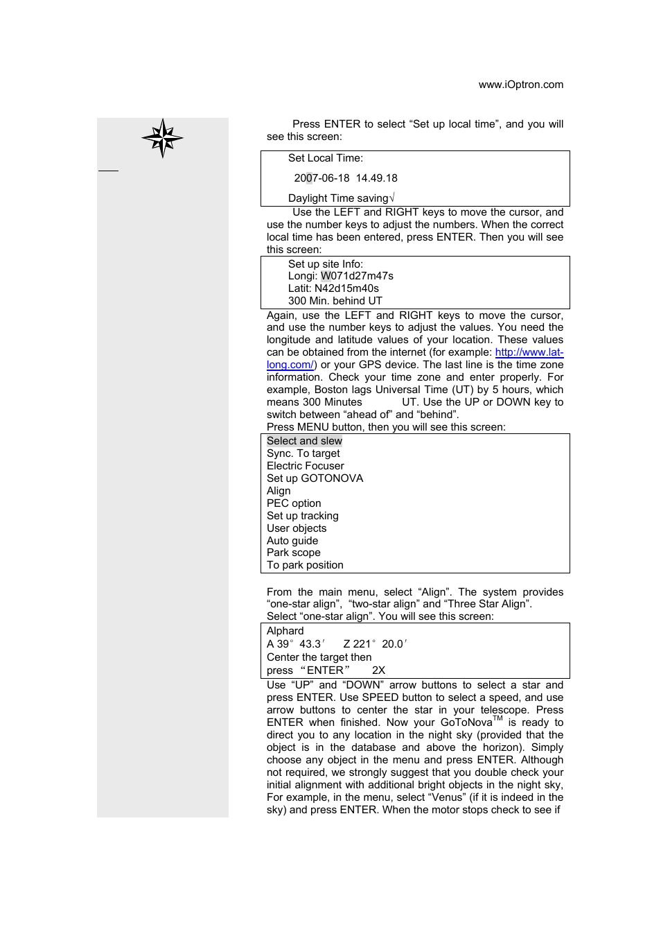 iOptron GoToNova 8401 User Manual | Page 8 / 35