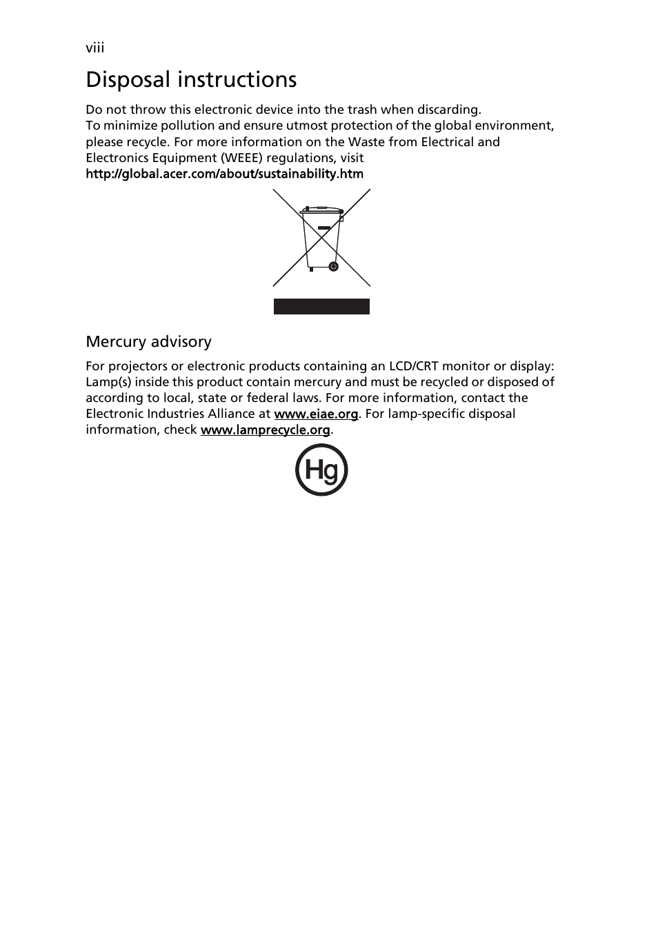 Disposal instructions | Space Bag 8210 User Manual | Page 8 / 102