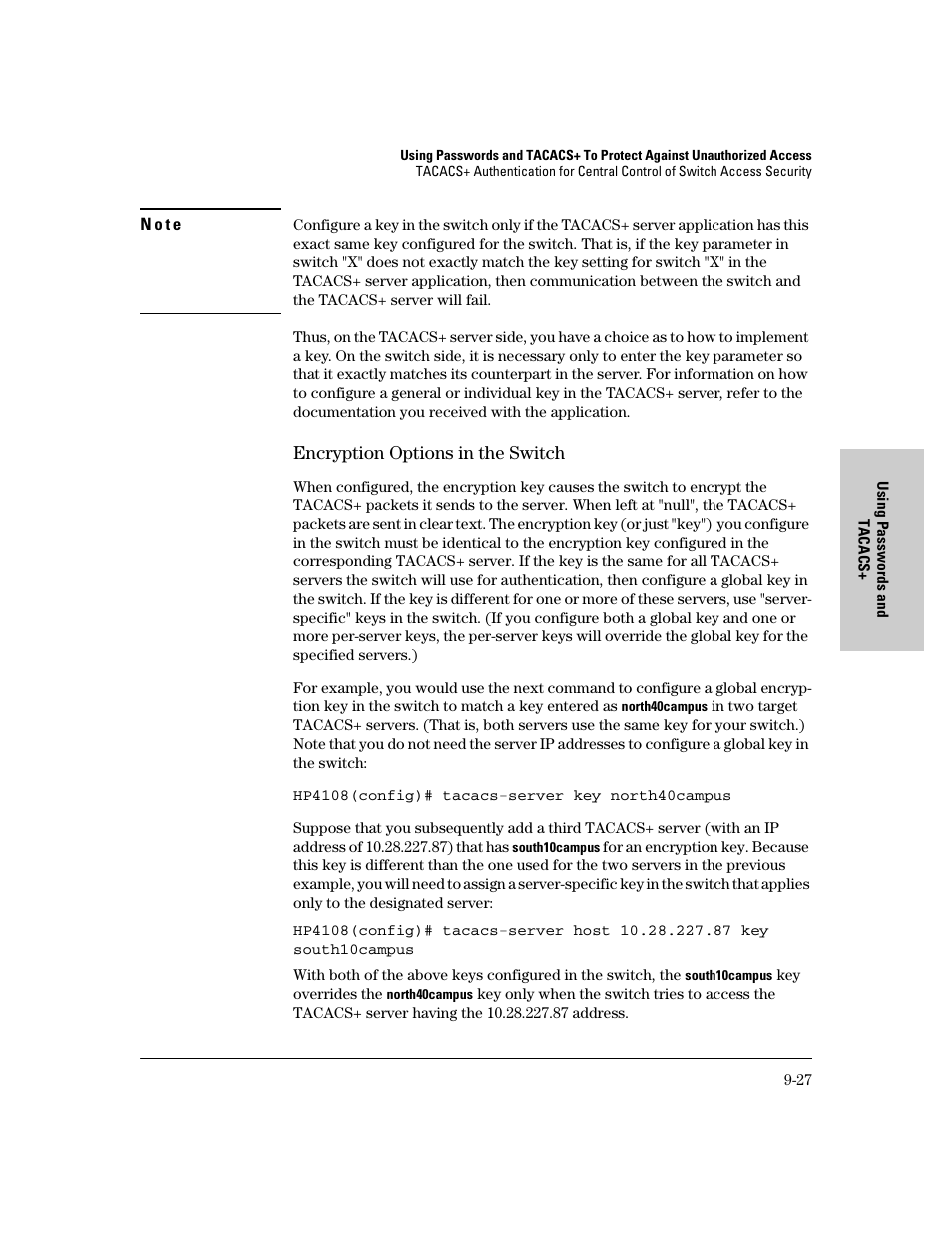 Encryption options in the switch, Encryption options in the switch -27 | IronPort Systems 4108GL User Manual | Page 181 / 483