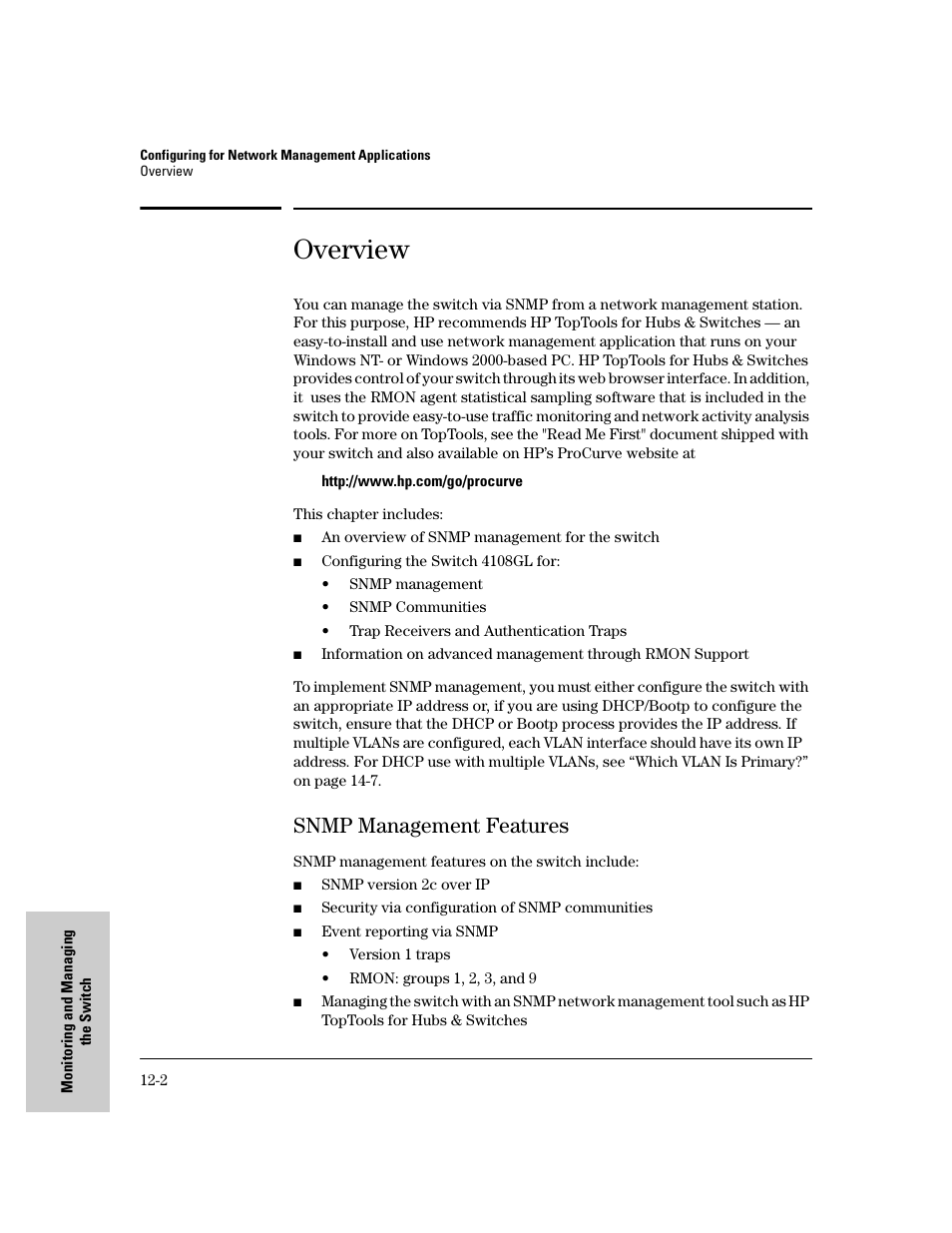 Overview, Snmp management features, Snmp management features -2 | Overview -2 | IronPort Systems 4108GL User Manual | Page 232 / 483