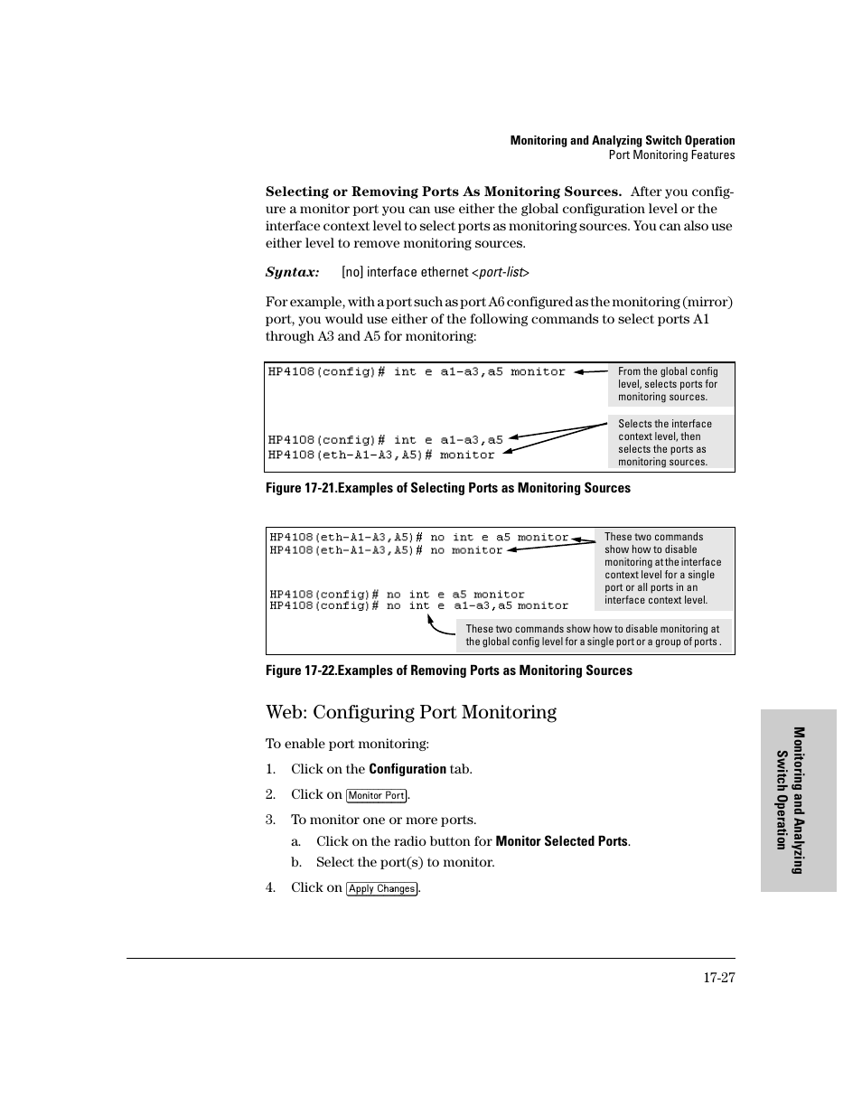 Web: configuring port monitoring, Web: configuring port monitoring -27 | IronPort Systems 4108GL User Manual | Page 411 / 483