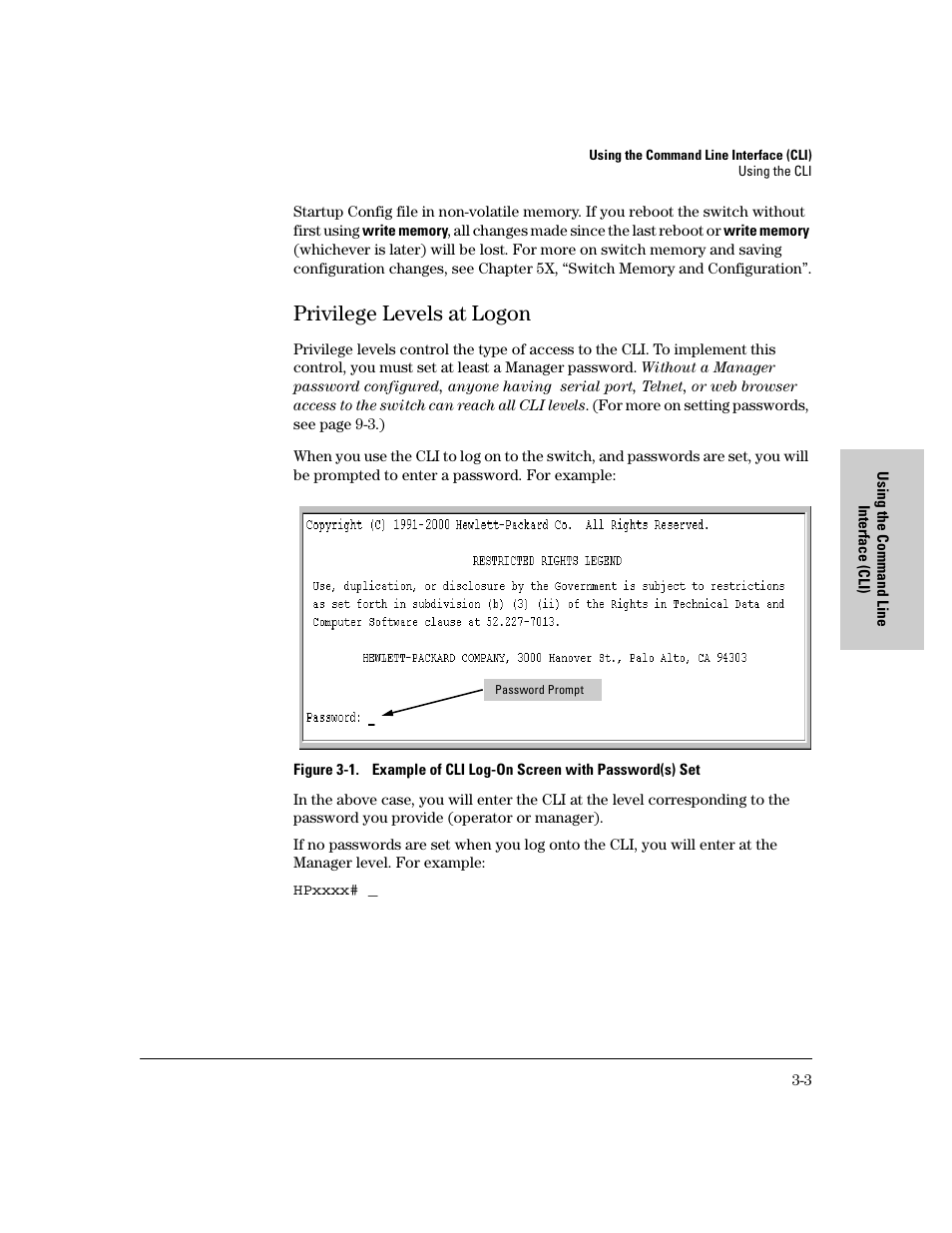 Privilege levels at logon, Privilege levels at logon -3 | IronPort Systems 4108GL User Manual | Page 43 / 483