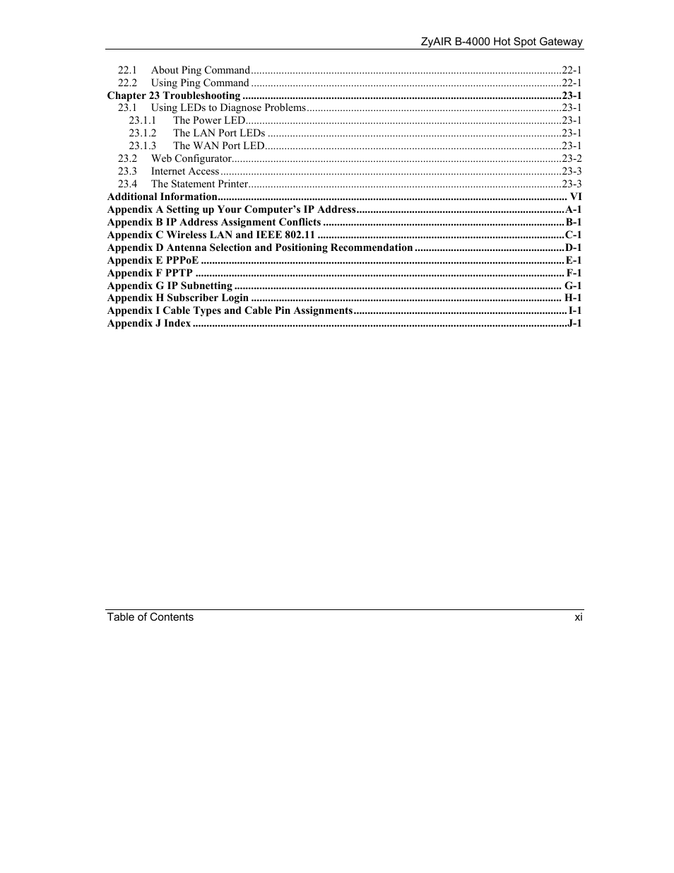 IronPort Systems ZyAIR B-4000 User Manual | Page 11 / 256