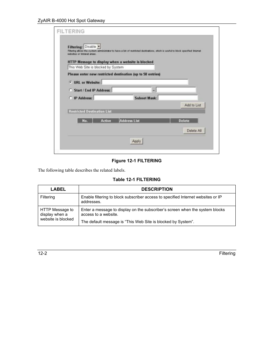IronPort Systems ZyAIR B-4000 User Manual | Page 124 / 256