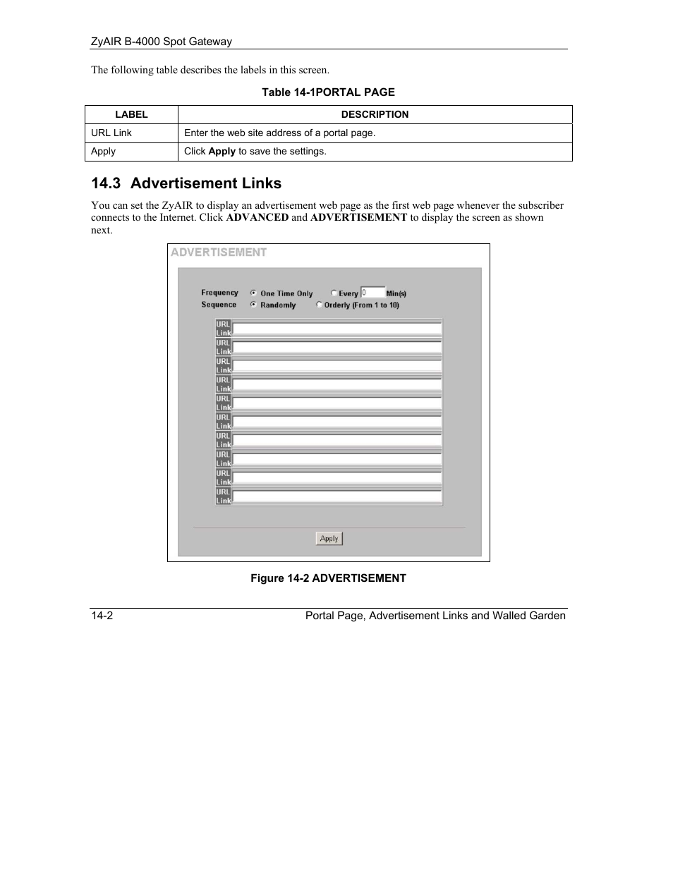 Advertisement links, 3 advertisement links | IronPort Systems ZyAIR B-4000 User Manual | Page 134 / 256