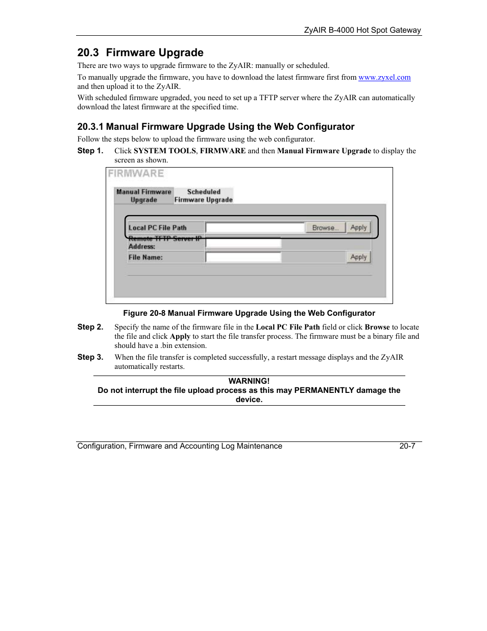 Firmware upgrade, 3 firmware upgrade | IronPort Systems ZyAIR B-4000 User Manual | Page 187 / 256