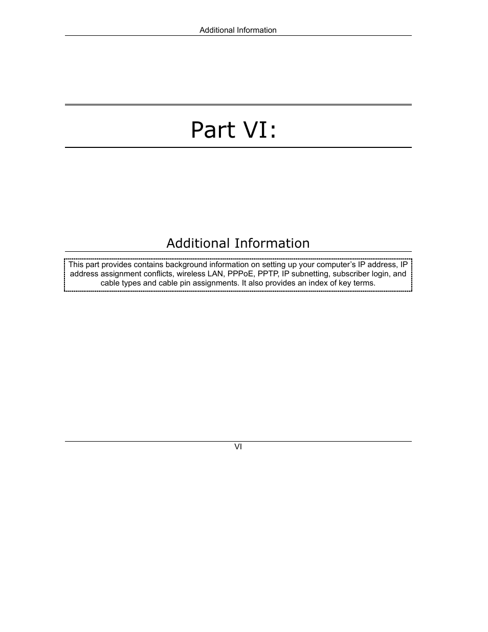 Additional information, Part vi | IronPort Systems ZyAIR B-4000 User Manual | Page 209 / 256