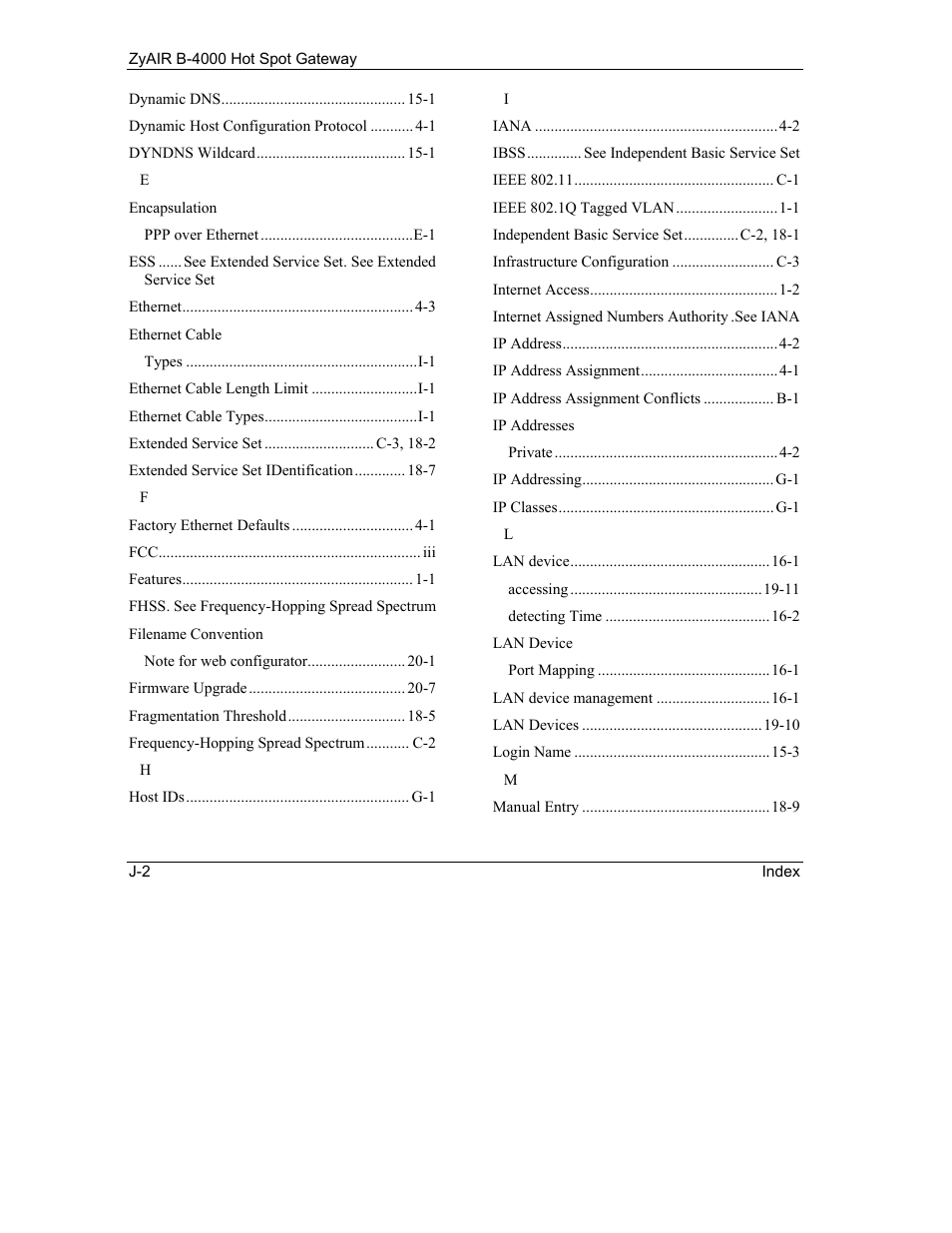 IronPort Systems ZyAIR B-4000 User Manual | Page 254 / 256