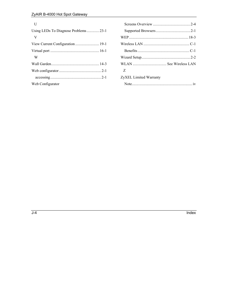 IronPort Systems ZyAIR B-4000 User Manual | Page 256 / 256