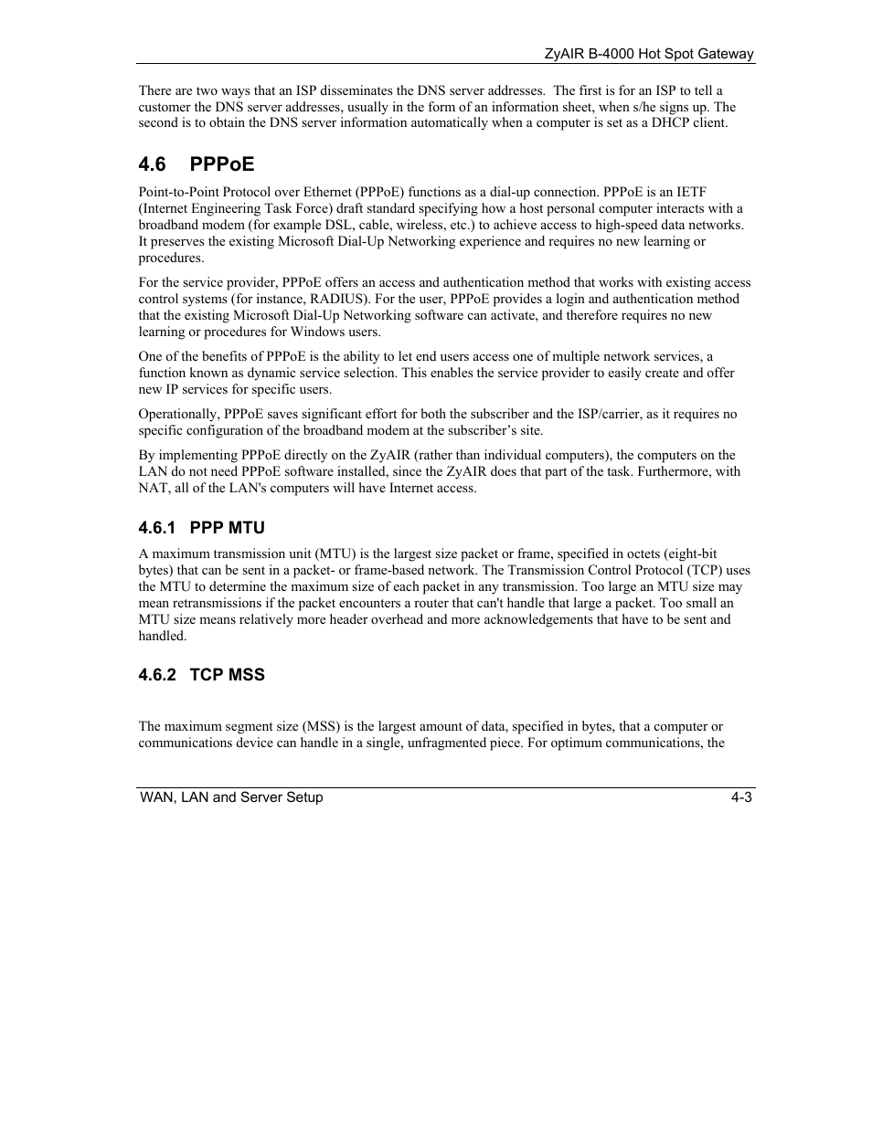 Pppoe, 6 pppoe | IronPort Systems ZyAIR B-4000 User Manual | Page 51 / 256