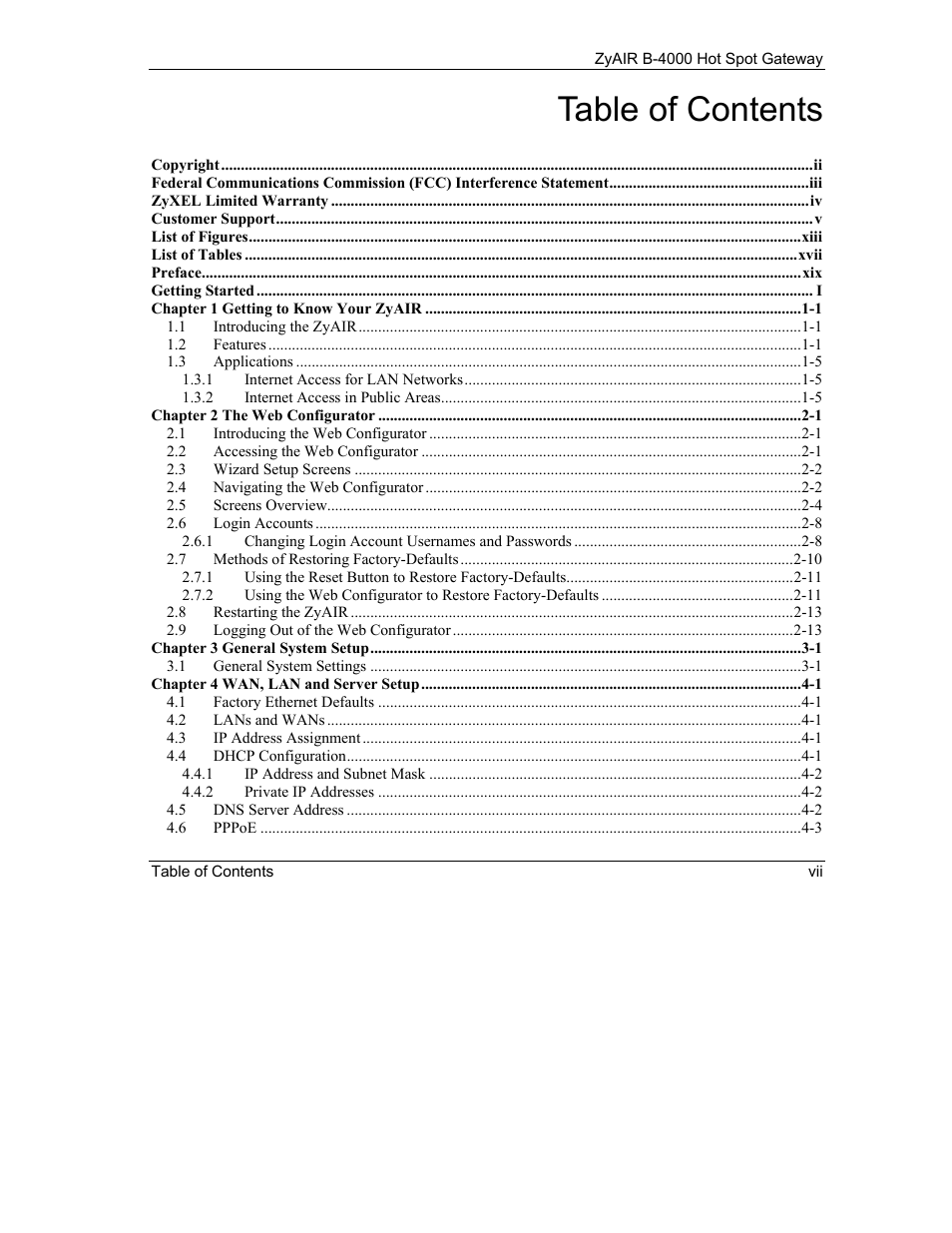 IronPort Systems ZyAIR B-4000 User Manual | Page 7 / 256