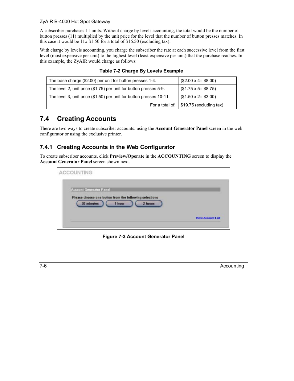 Creating accounts, 4 creating accounts | IronPort Systems ZyAIR B-4000 User Manual | Page 72 / 256