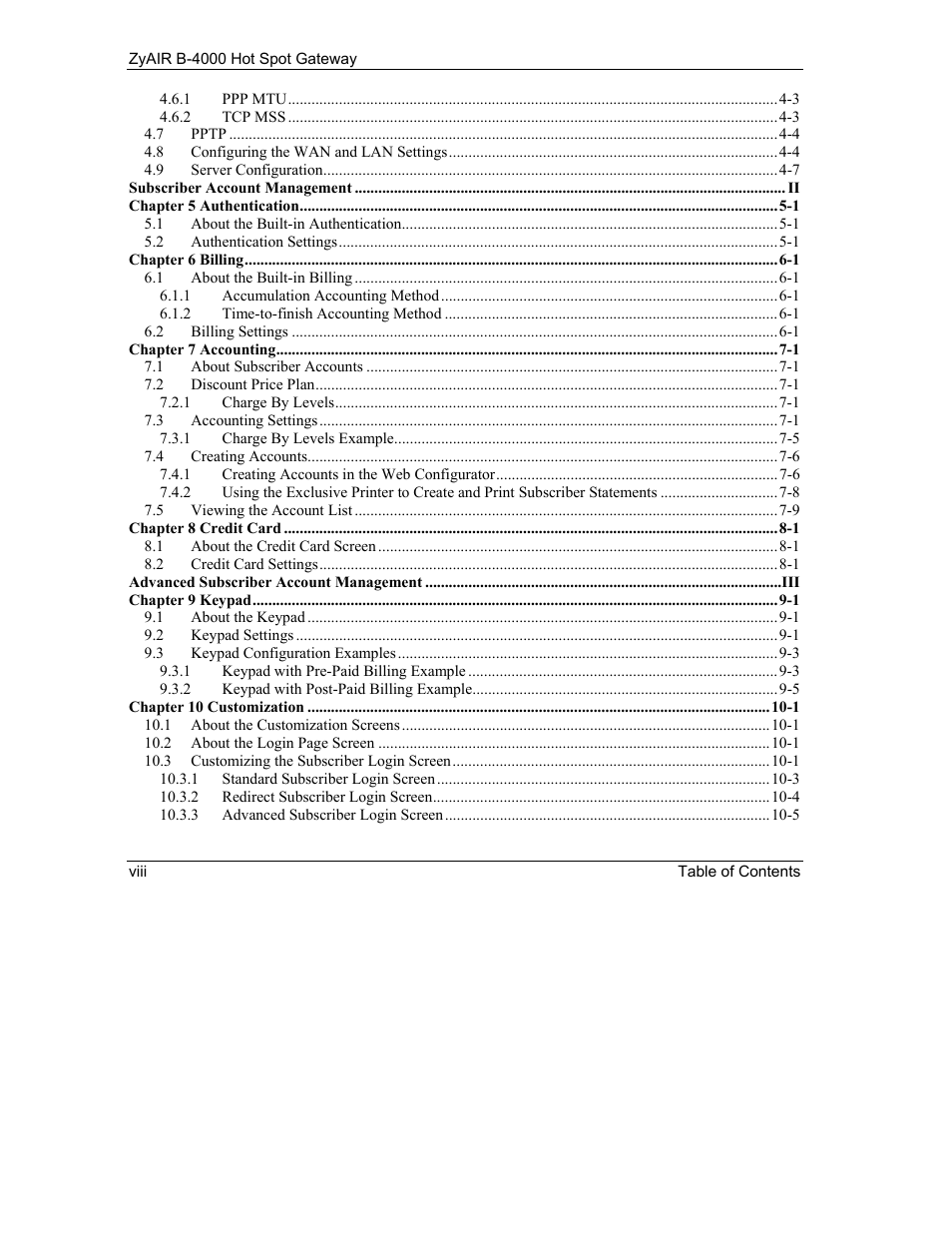 IronPort Systems ZyAIR B-4000 User Manual | Page 8 / 256
