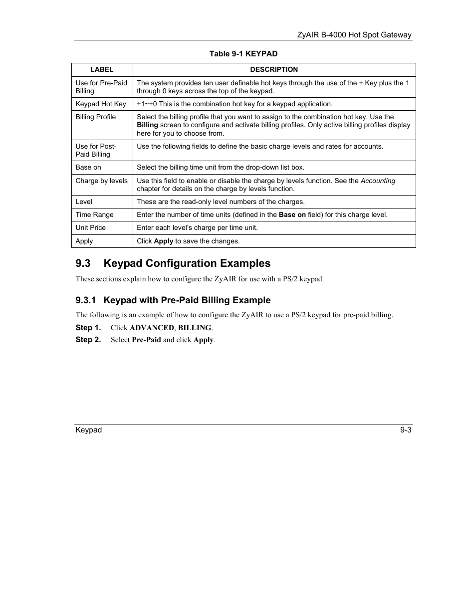 Keypad configuration examples, 3 keypad configuration examples | IronPort Systems ZyAIR B-4000 User Manual | Page 85 / 256