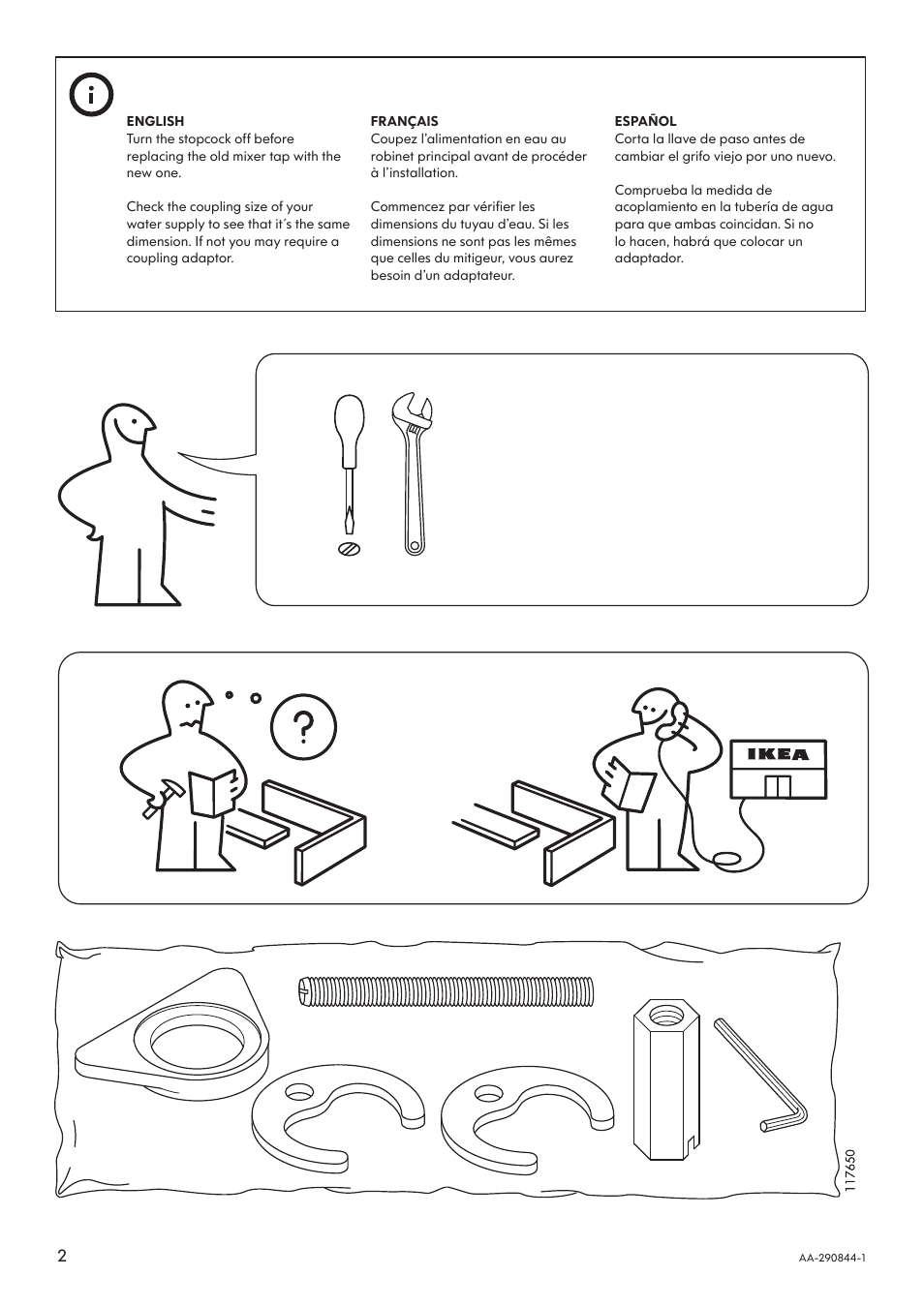 IKEA ESSVIK AA-290844-1 User Manual | Page 2 / 8