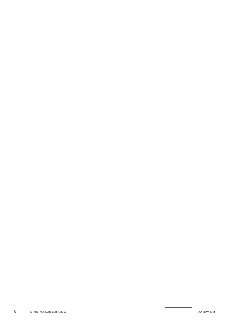 IKEA ALSVIK AA-289447-2 User Manual | Page 8 / 8