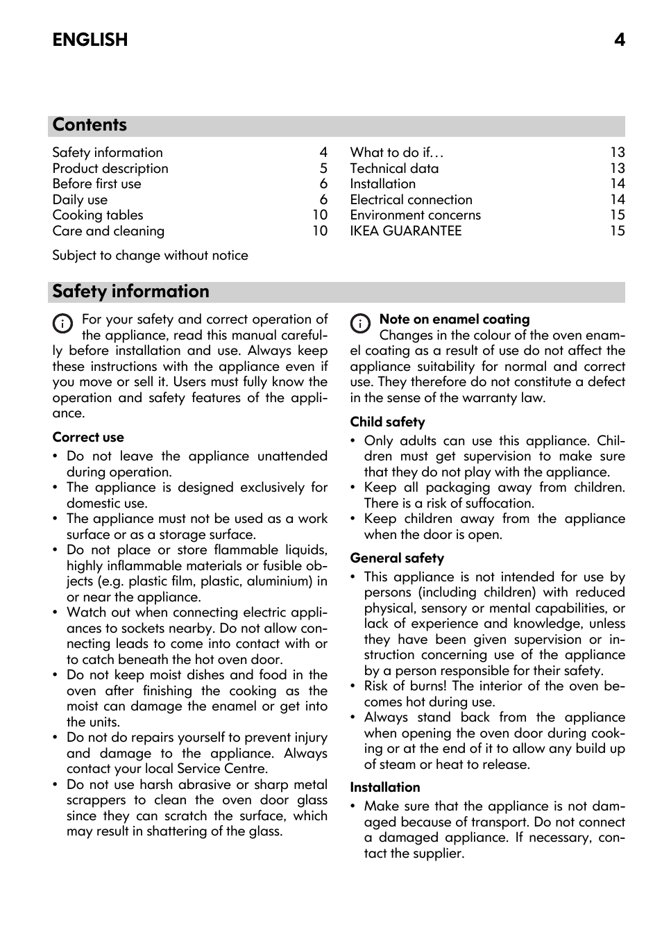 IKEA FRAMTID OV9 User Manual | Page 4 / 20