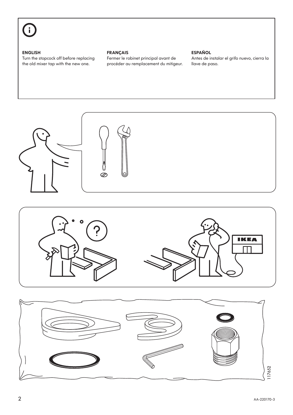 IKEA BAGVIK AA-220170-3 User Manual | Page 2 / 8