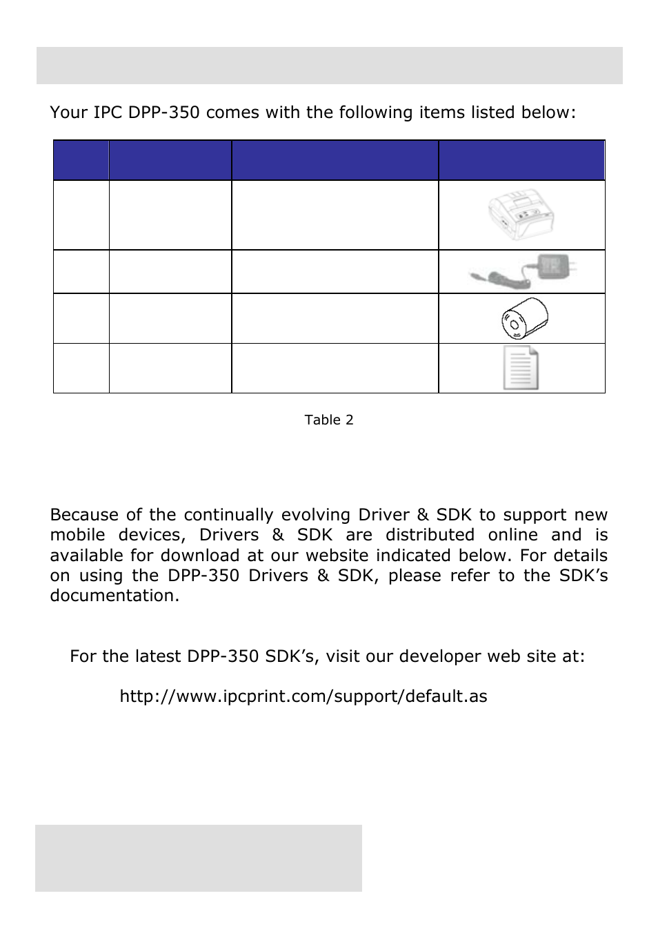 Box contents, Infinite peripherals, inc | Infinite Peripherals DPP-350 User Manual | Page 5 / 31