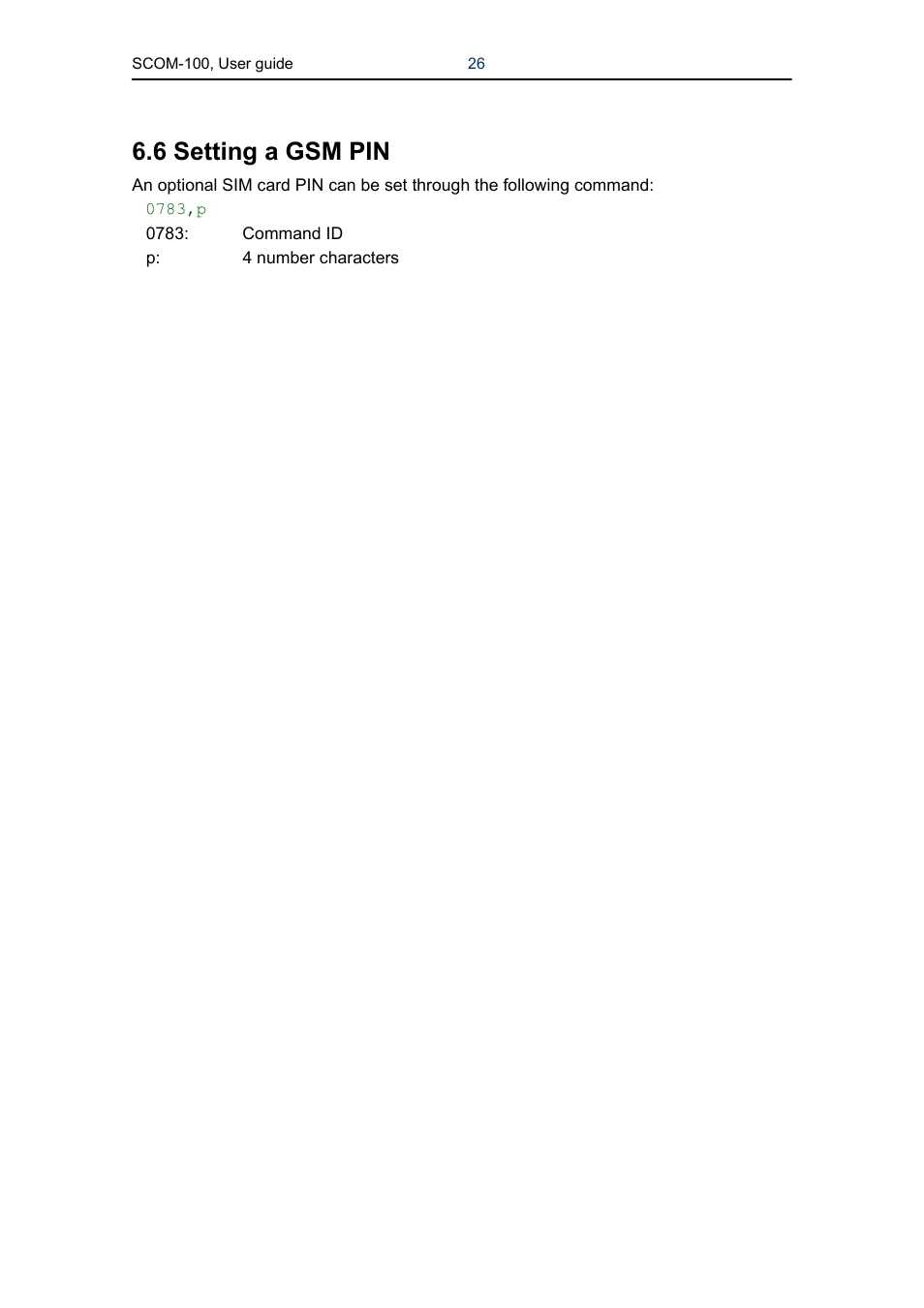 6 setting a gsm pin | Infinite Peripherals SCOM-100 User Manual | Page 26 / 40