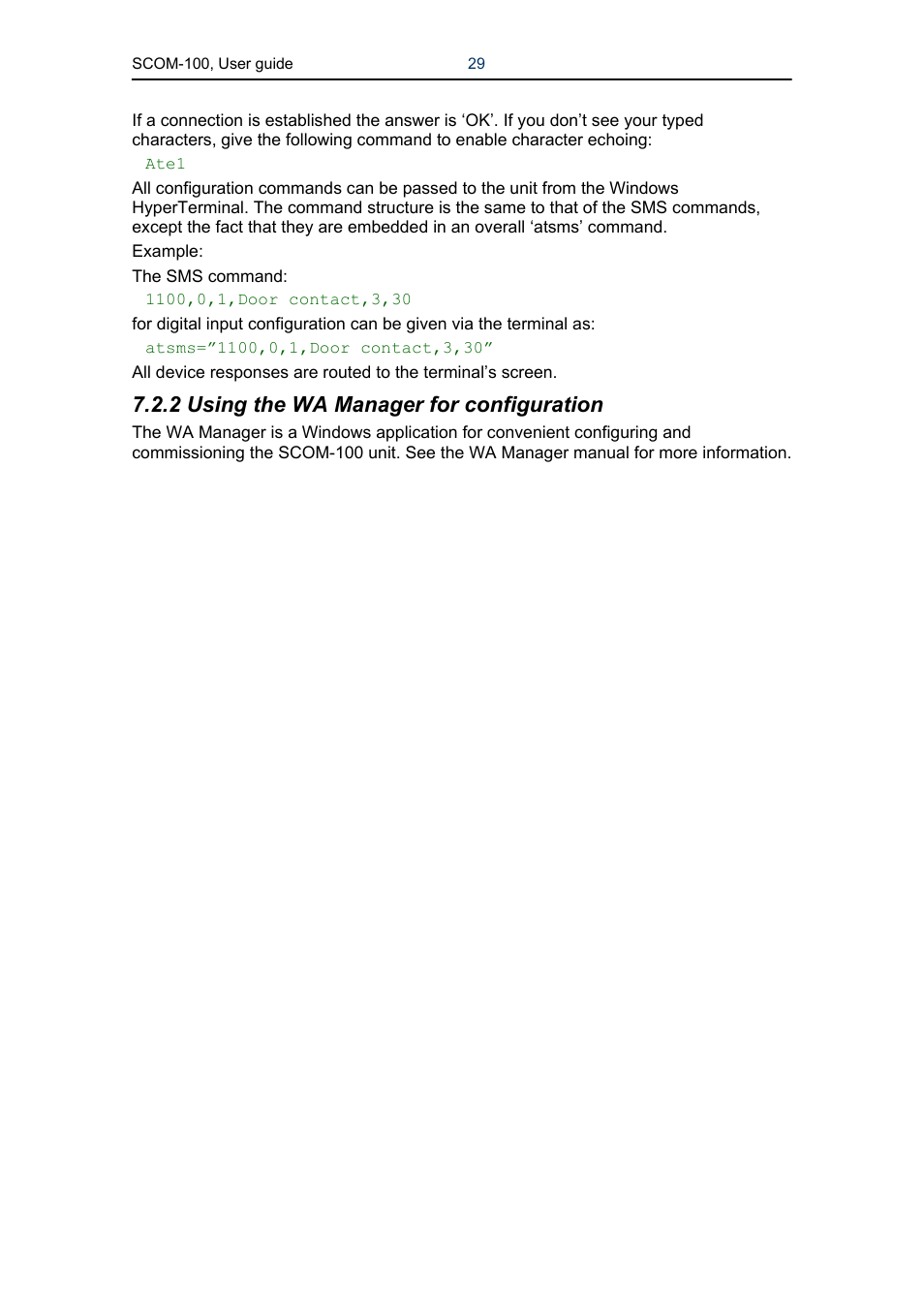 2 using the wa manager for configuration | Infinite Peripherals SCOM-100 User Manual | Page 29 / 40