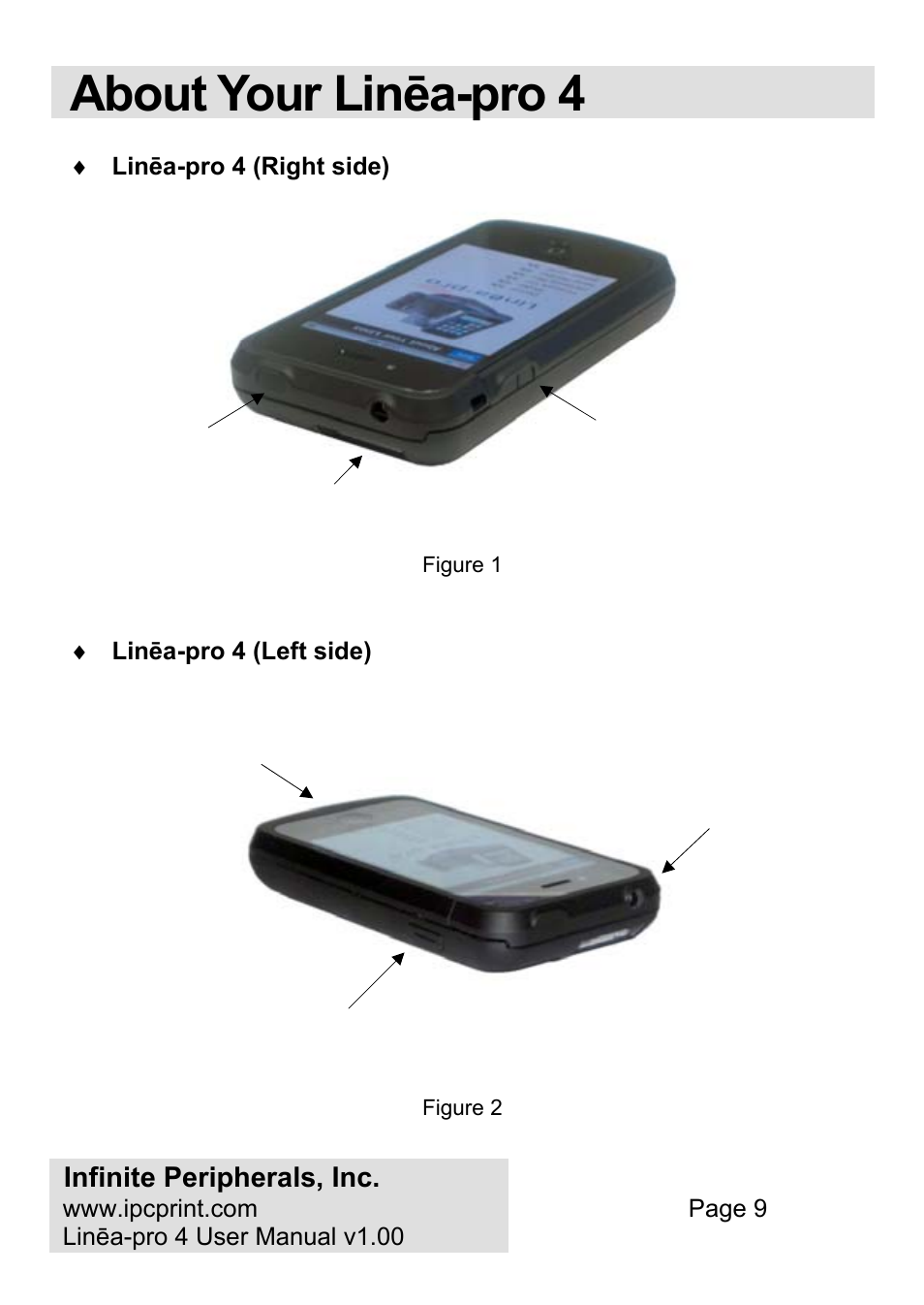 About your linēa-pro 4 | Infinite Peripherals PRO 4 User Manual | Page 9 / 24