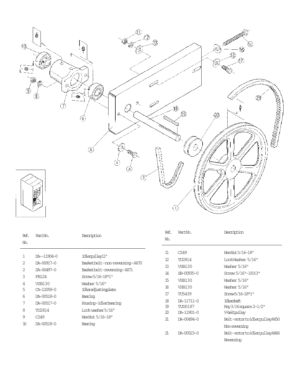 Idler assembly | IPSO DR50 User Manual | Page 41 / 43