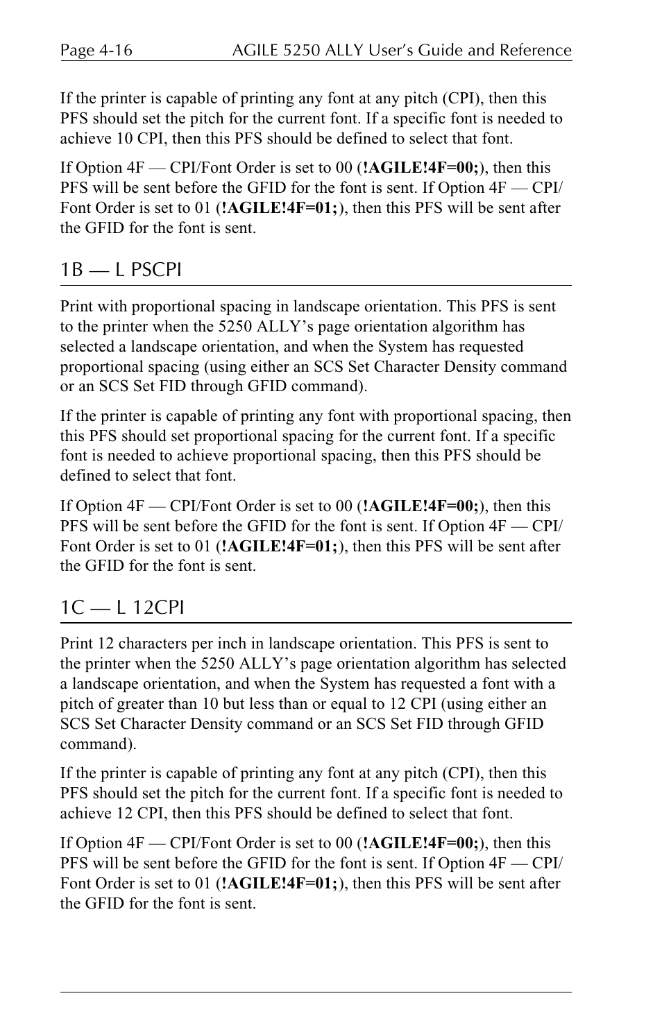 1b  l pscpi, 1c  l 12cpi | I-Data 5250 ALLY User Manual | Page 110 / 240