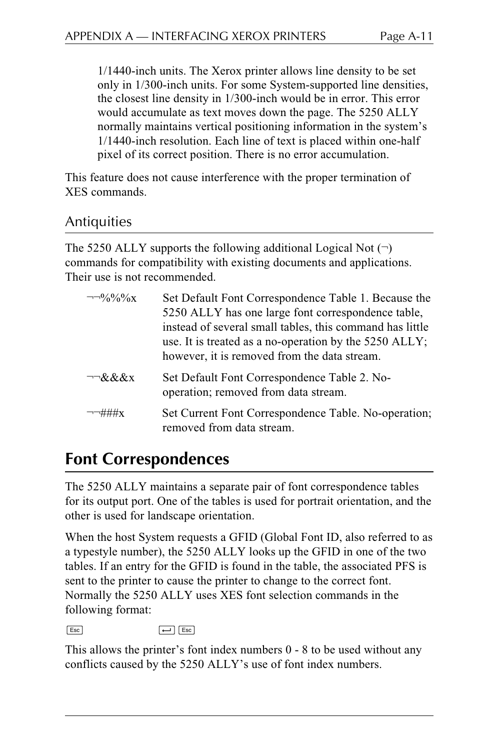 Font correspondences, Antiquities | I-Data 5250 ALLY User Manual | Page 173 / 240