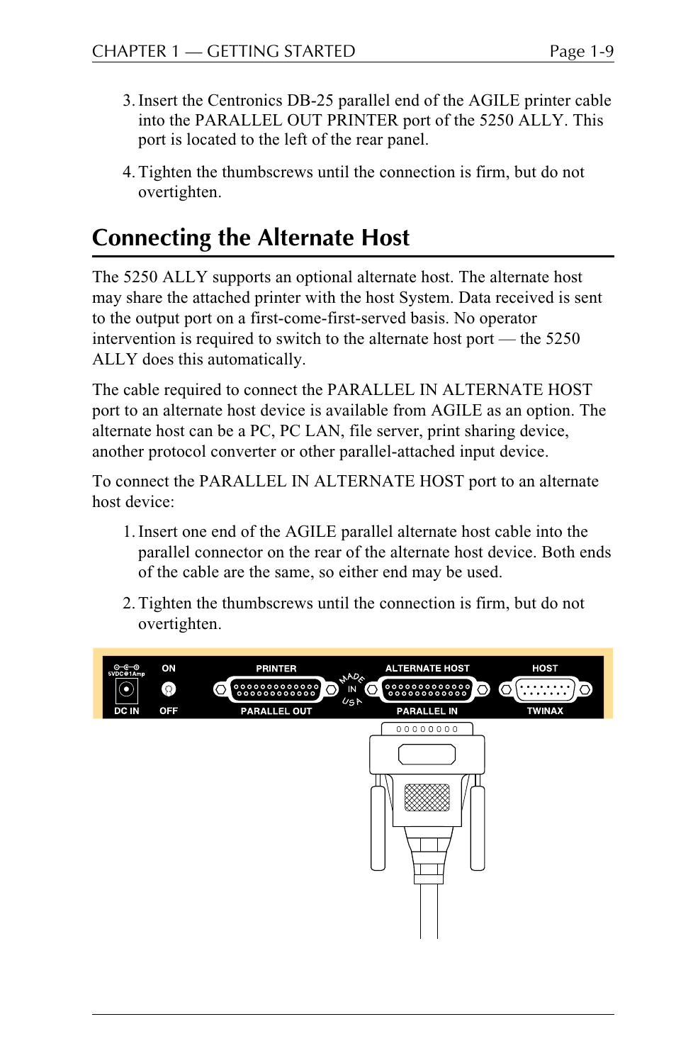 Connecting the alternate host | I-Data 5250 ALLY User Manual | Page 31 / 240