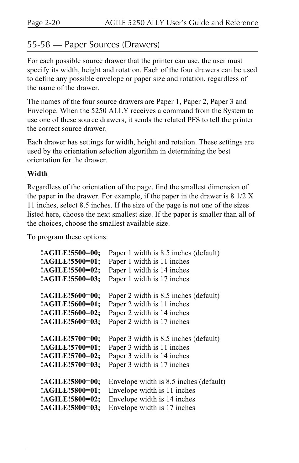 58  paper sources (drawers) | I-Data 5250 ALLY User Manual | Page 66 / 240
