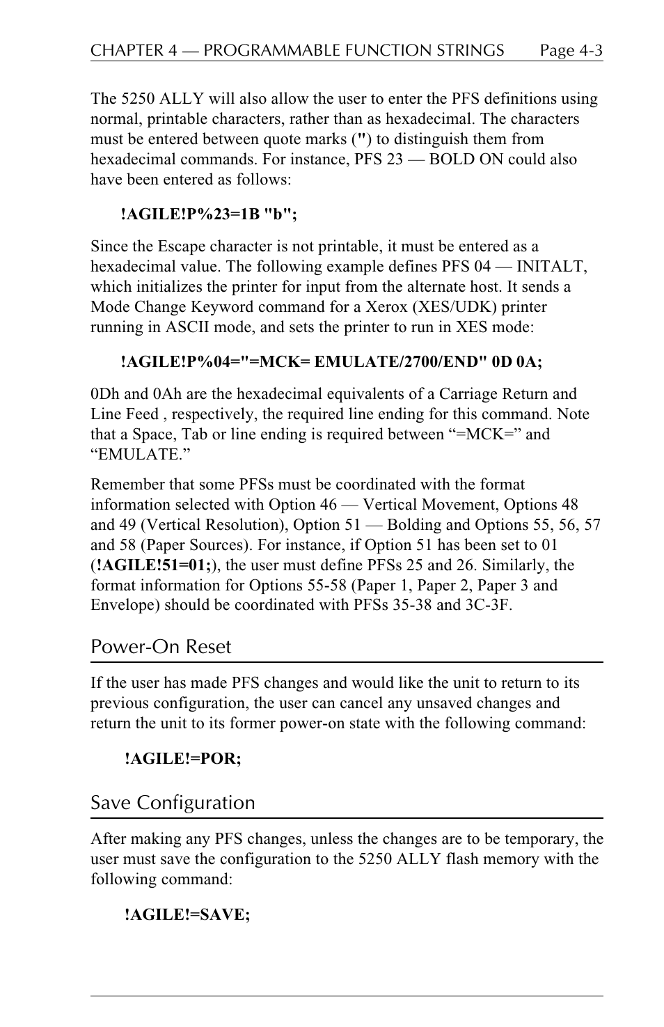 Power-on reset, Save configuration | I-Data 5250 ALLY User Manual | Page 97 / 240